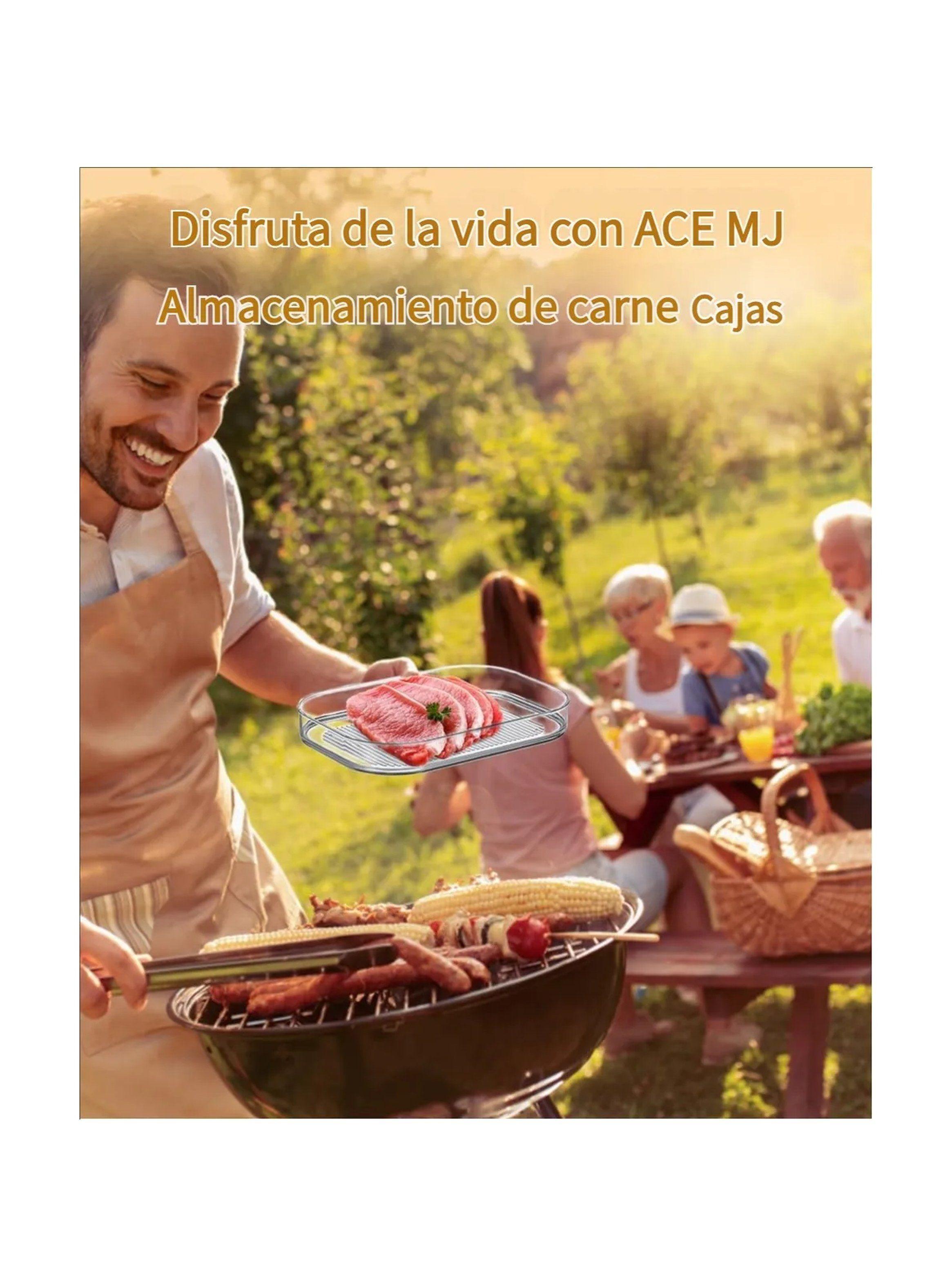 Contenedores Apilables de Alimentos Plástico Transparente Rectangular-5