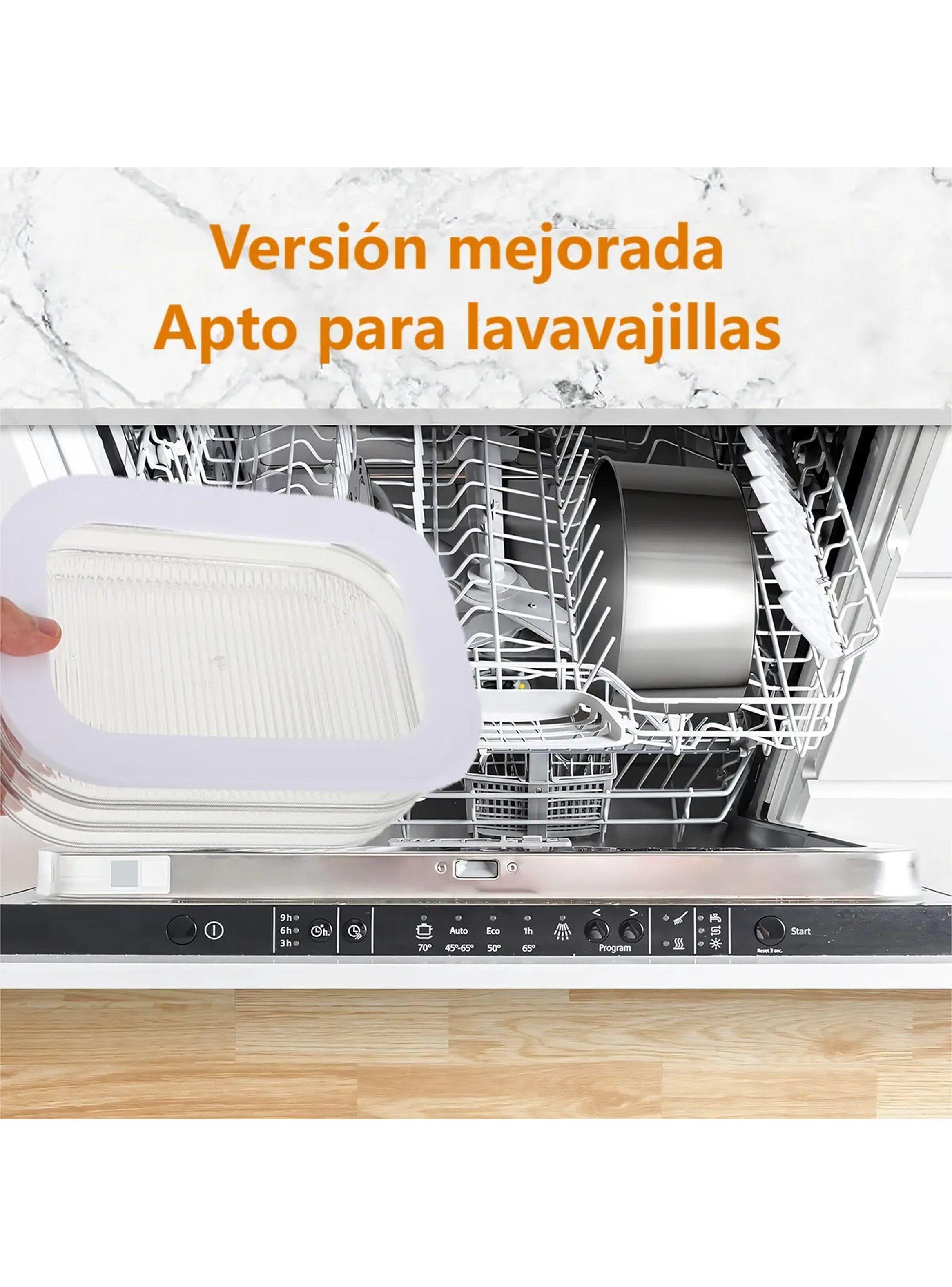 Contenedores Apilables de Alimentos Plástico Transparente Rectangular-6