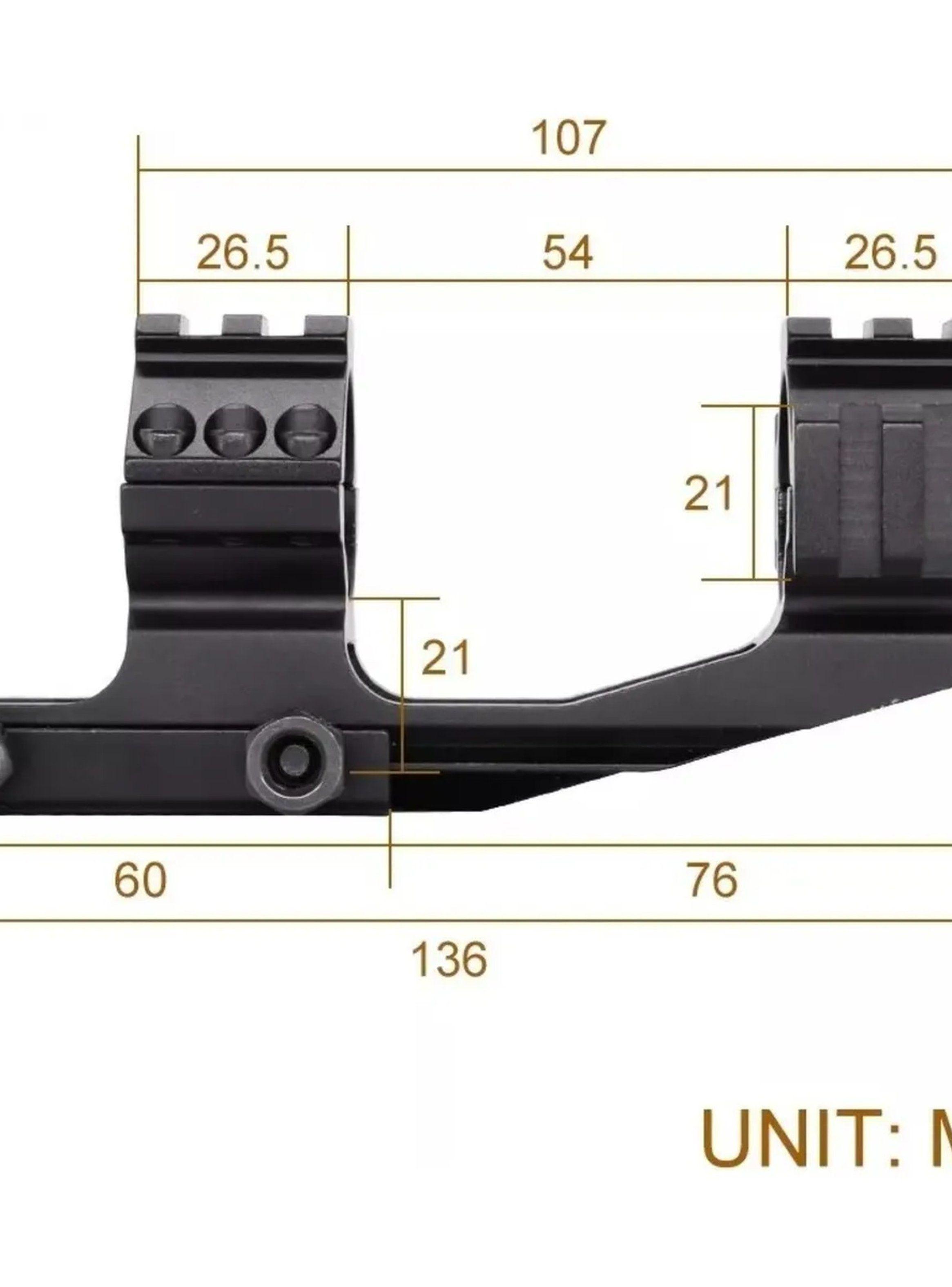 Soporte Para Mira Telescópica Ajustable 25mm-30mm Montura Rail-6