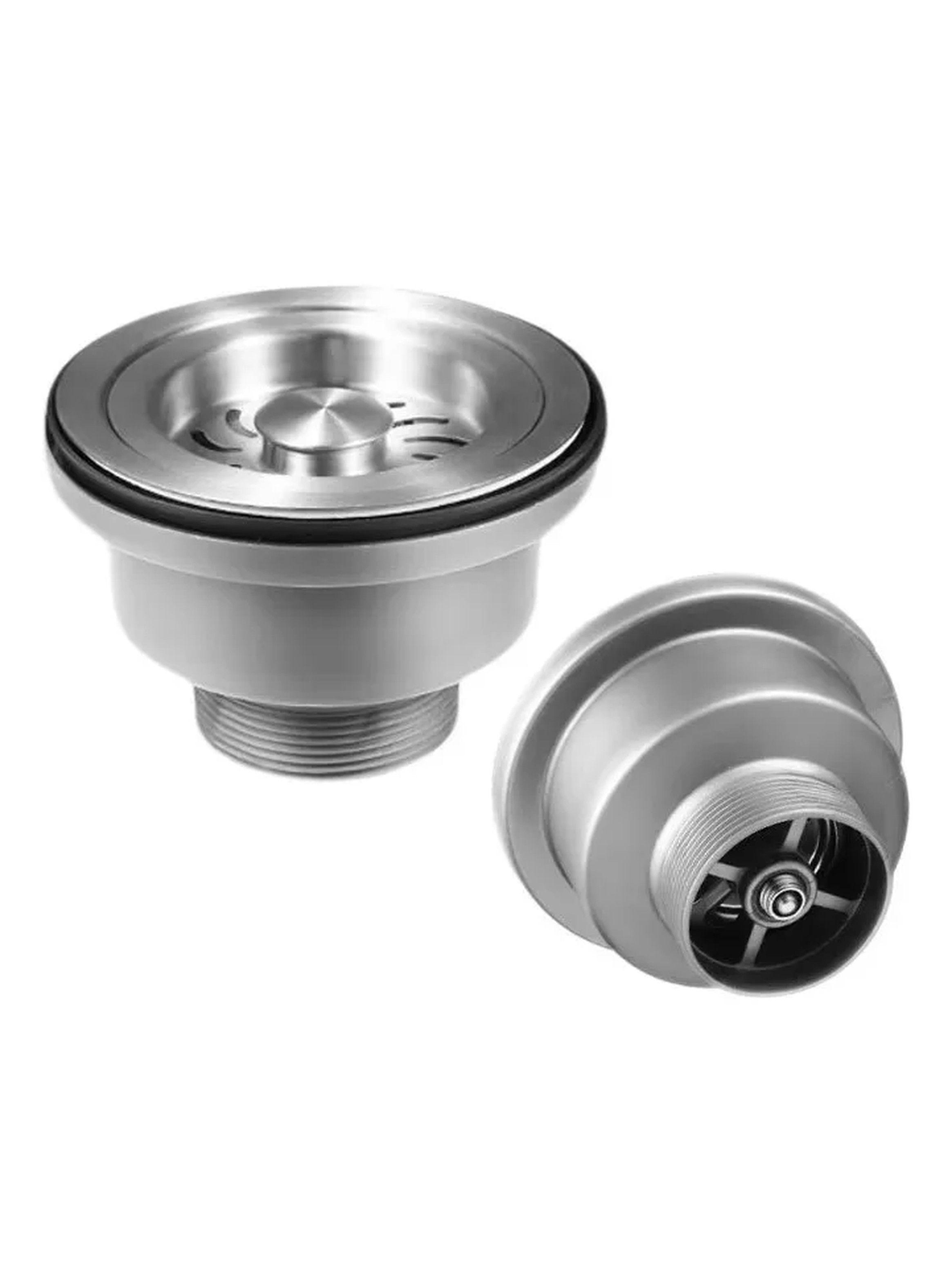 Sistema de Drenaje para Fregadero de Doble Cuenca 360° Ajustable Acero Inoxidable Antirretorno-9