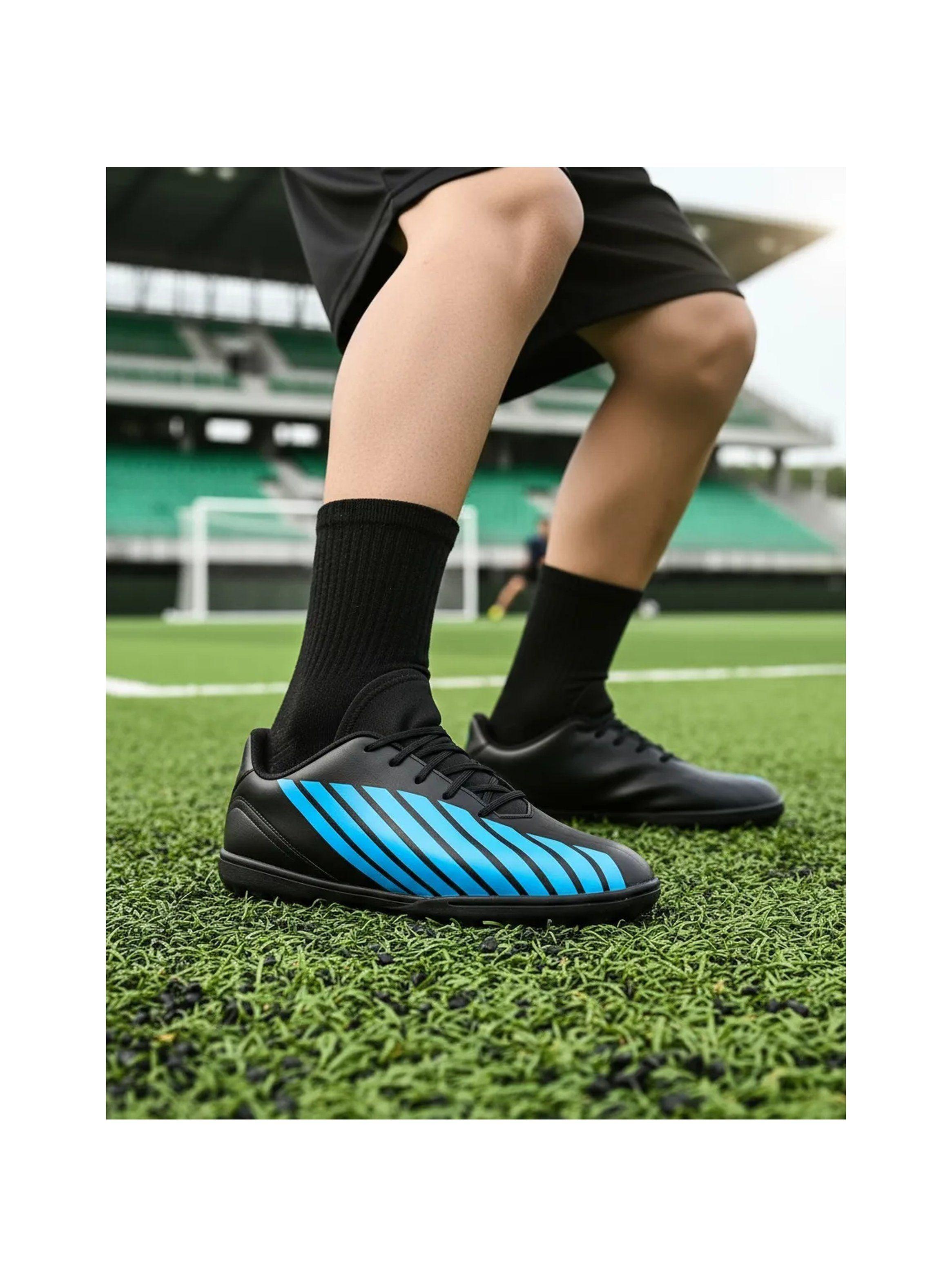 Zapatillas de Fútbol Hombre Suela de Caucho Azul y Negro-0