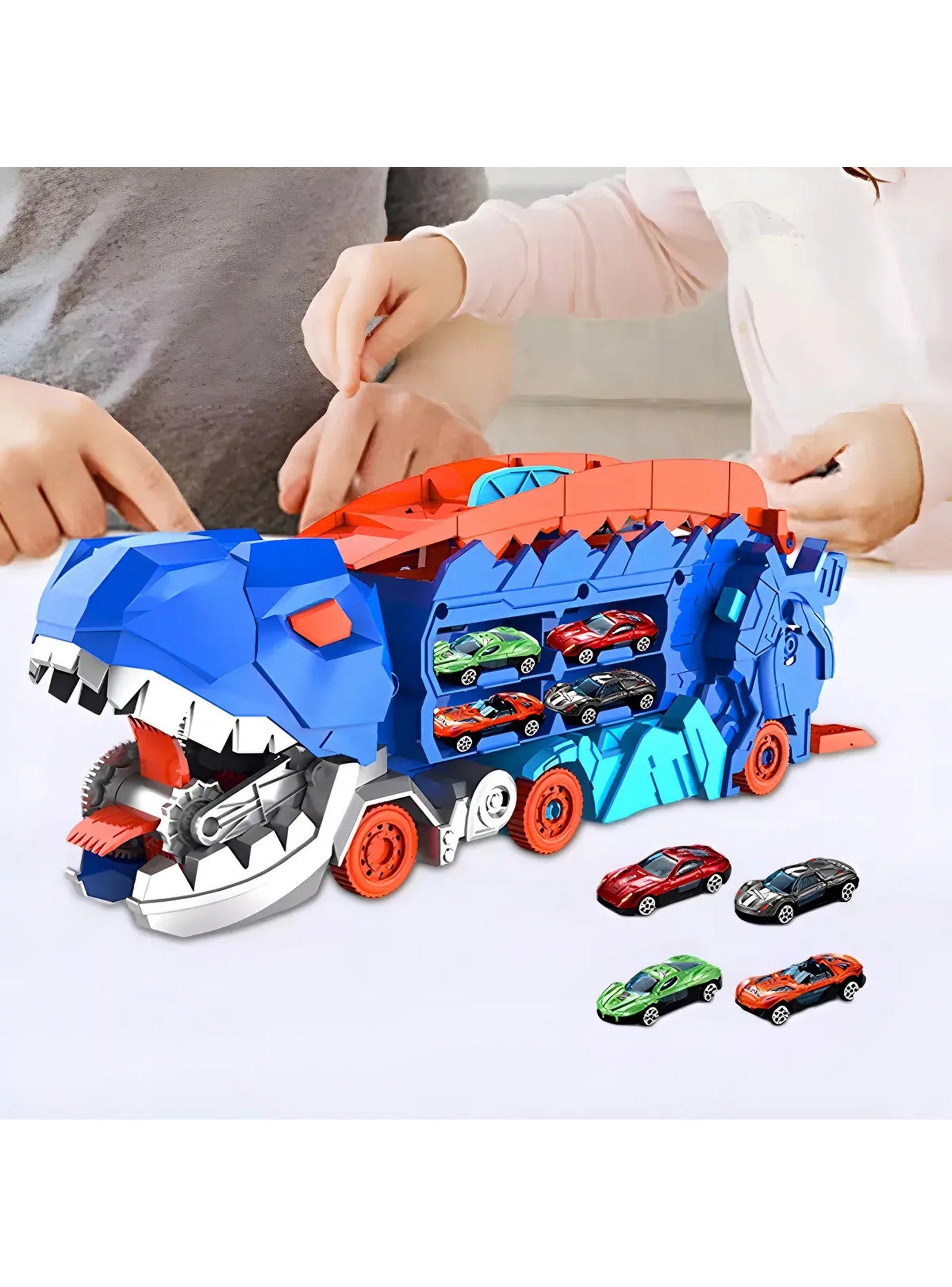 Transportador Dinosaurio Juguete Pista Incluida Con Autos-9