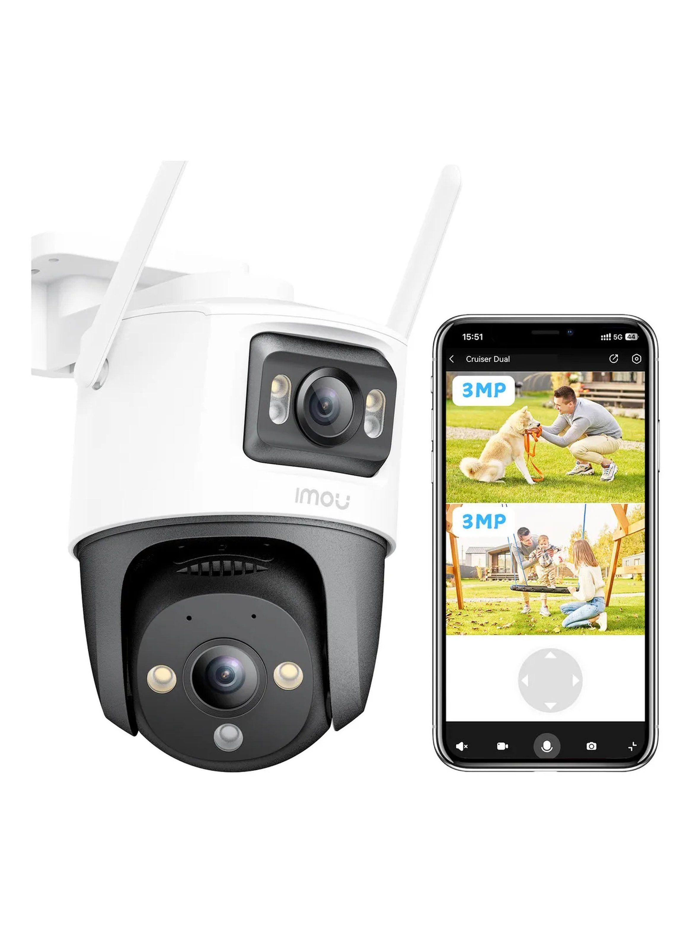 Cámara de Seguridad WiFi IA 3MP Visión Nocturna Exterior-2