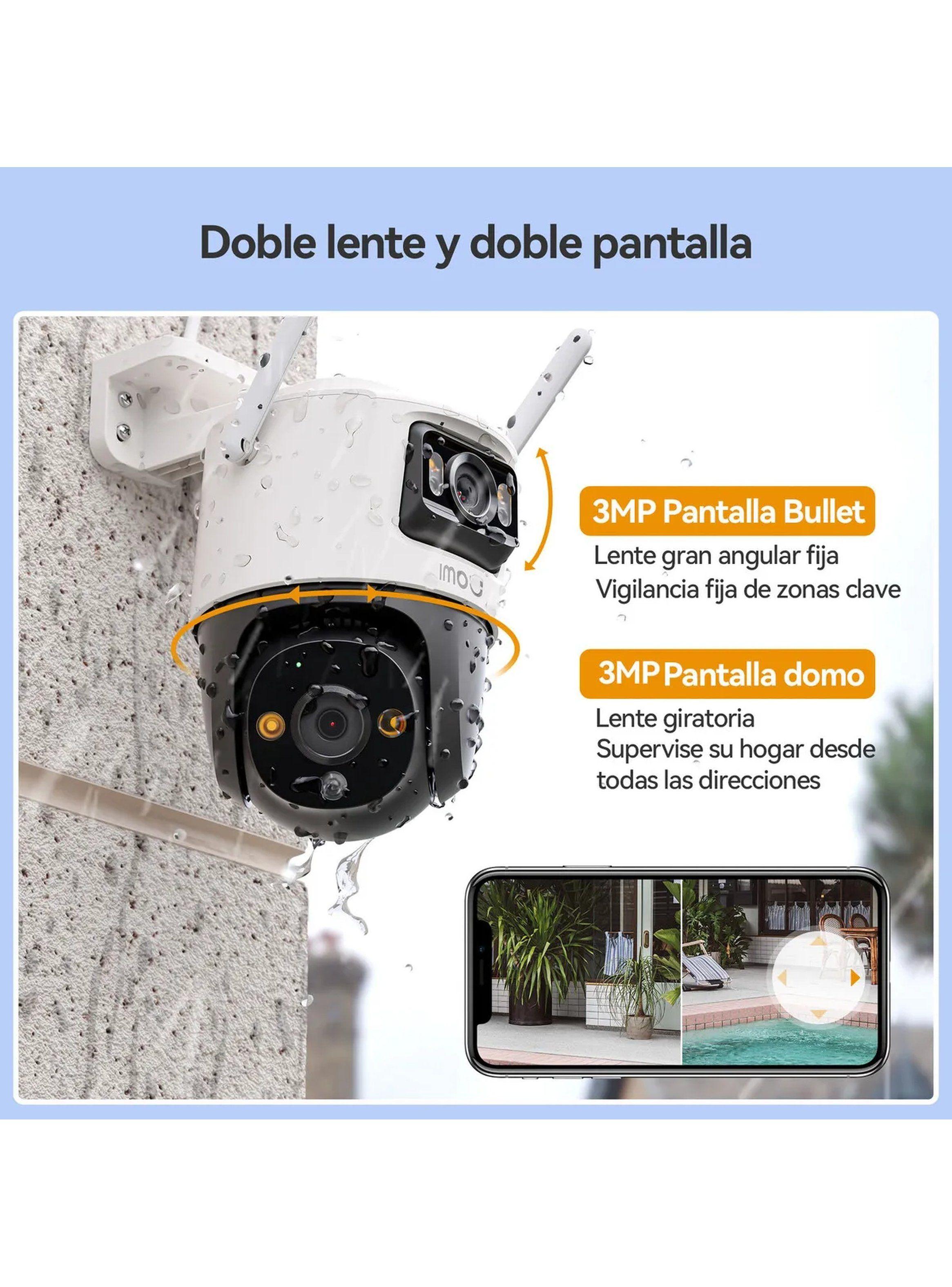 Cámara de Seguridad WiFi IA 3MP Visión Nocturna Exterior-4