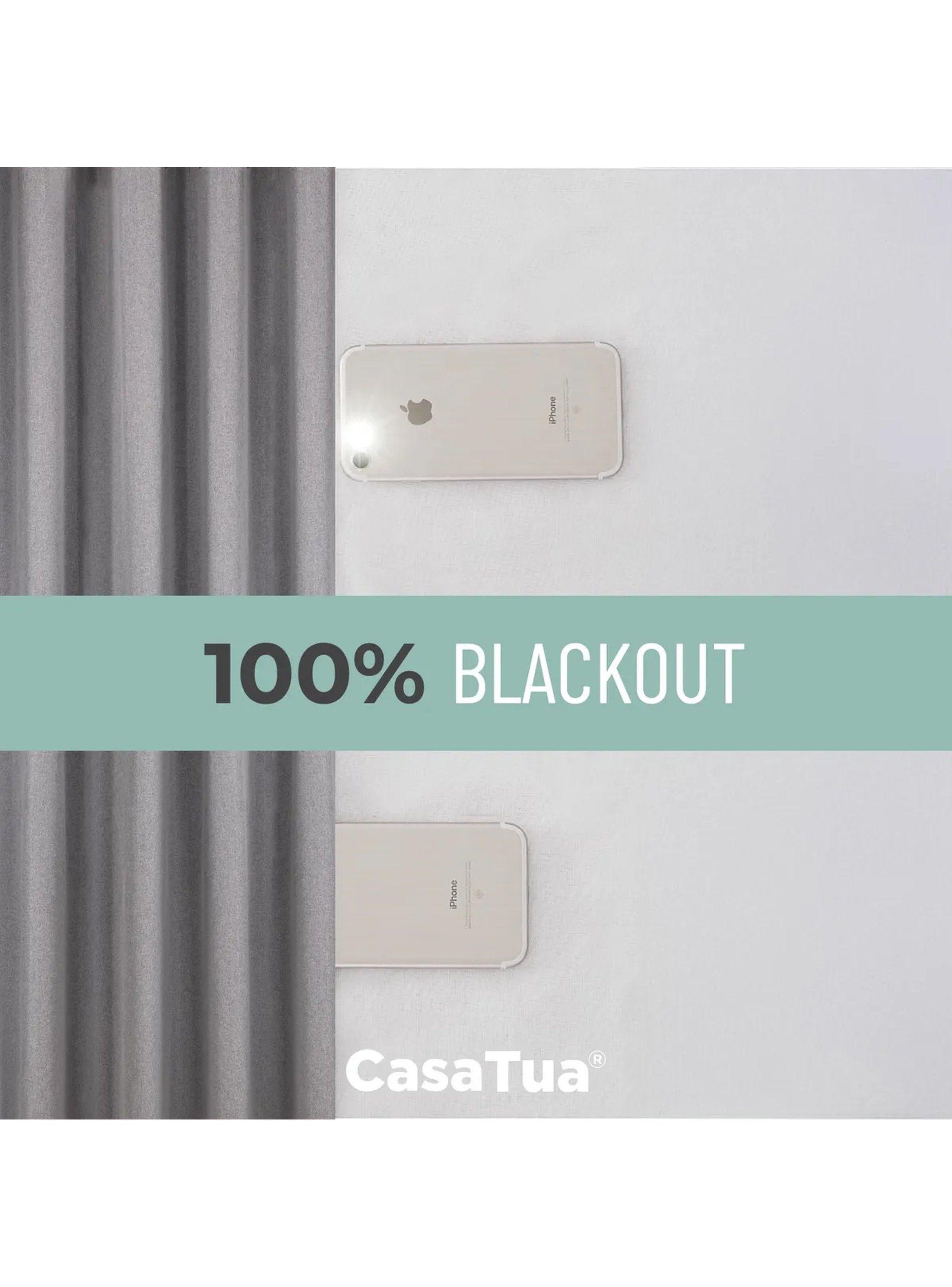 Cortinas Blackout 100% Tejido Texturizado Gris-1