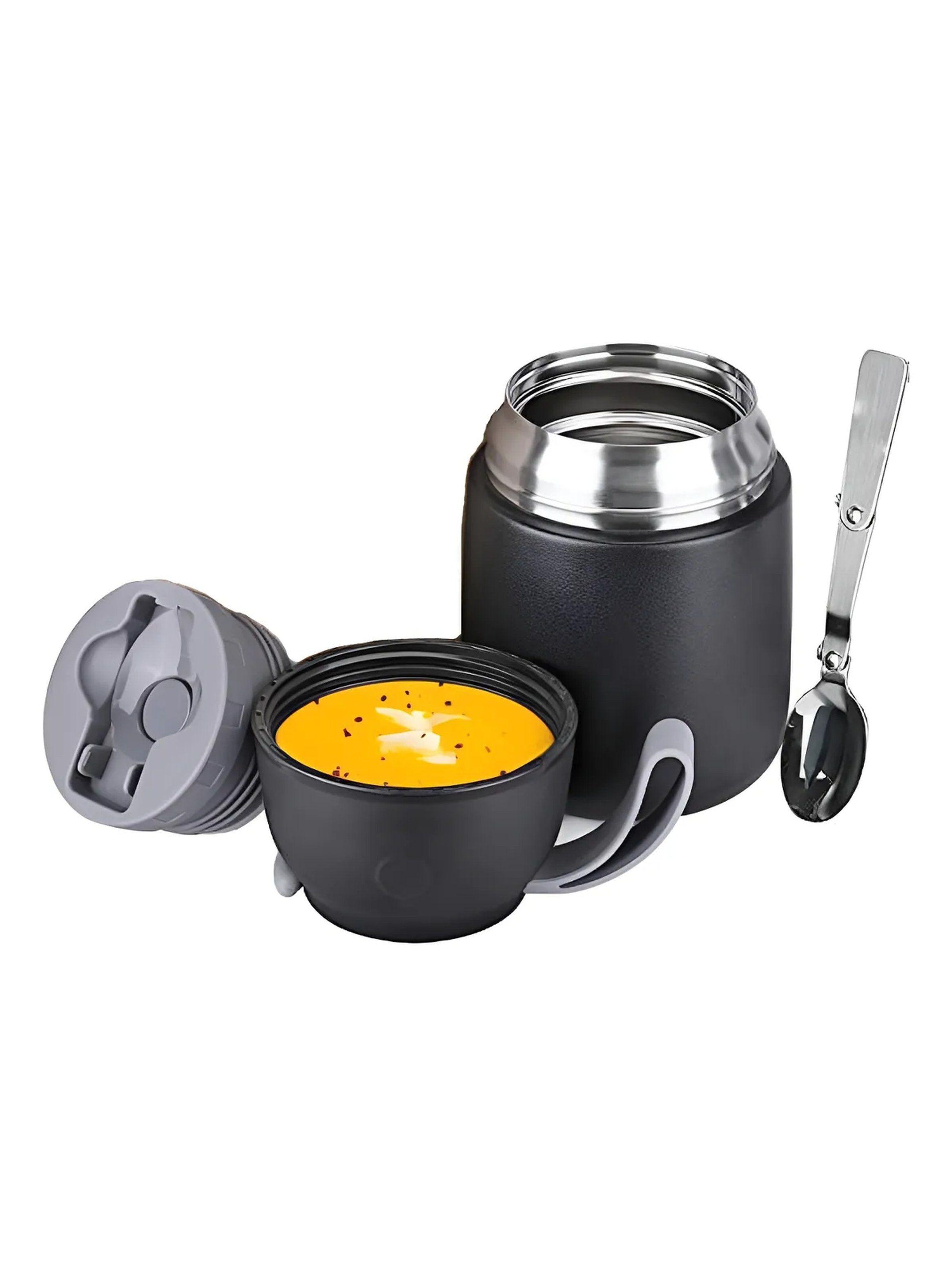 Termo de Acero Inoxidable 12h Caliente 24h Frío 500ml Negro-0