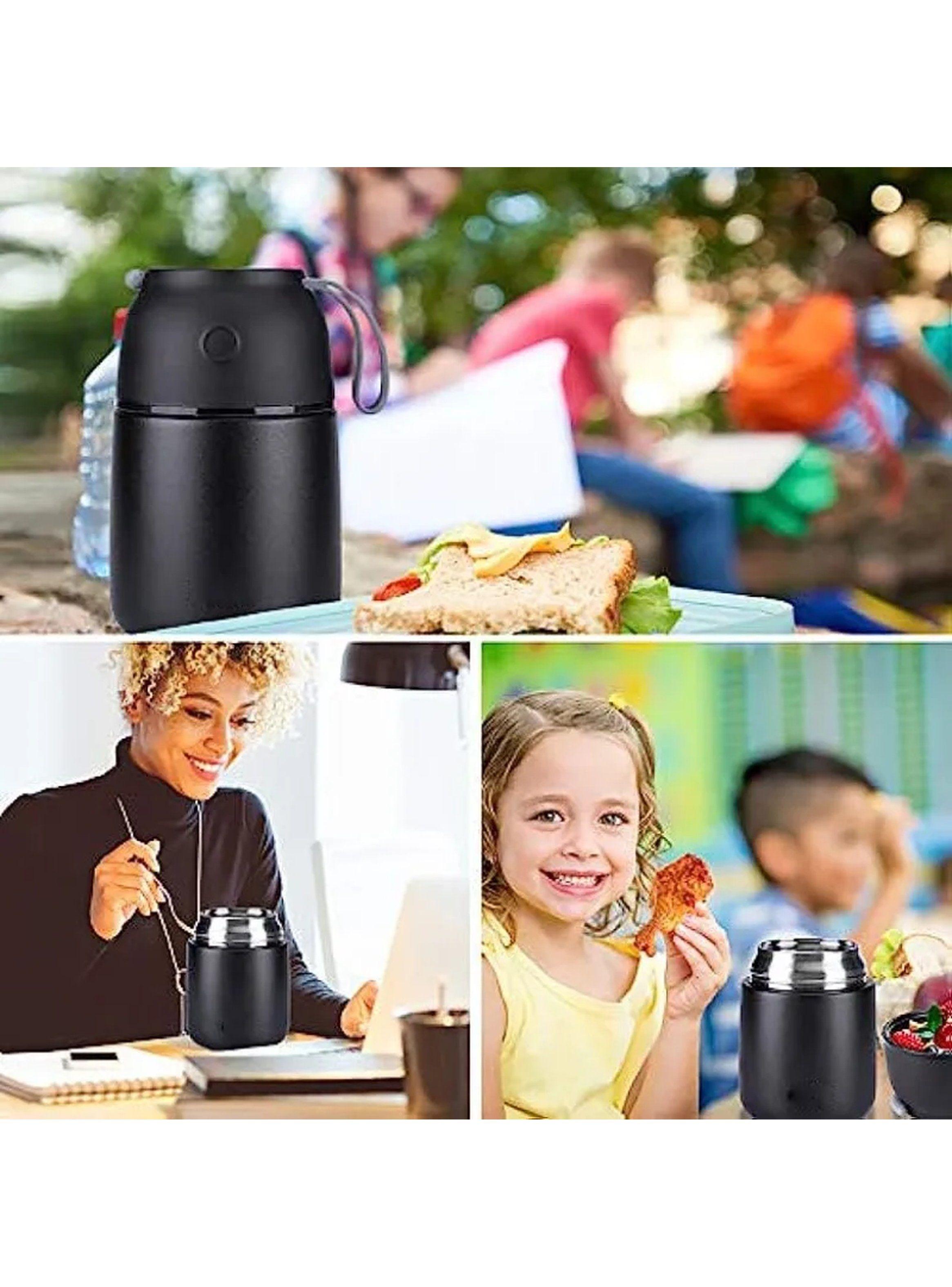 Termo de Acero Inoxidable 12h Caliente 24h Frío 500ml Negro-4