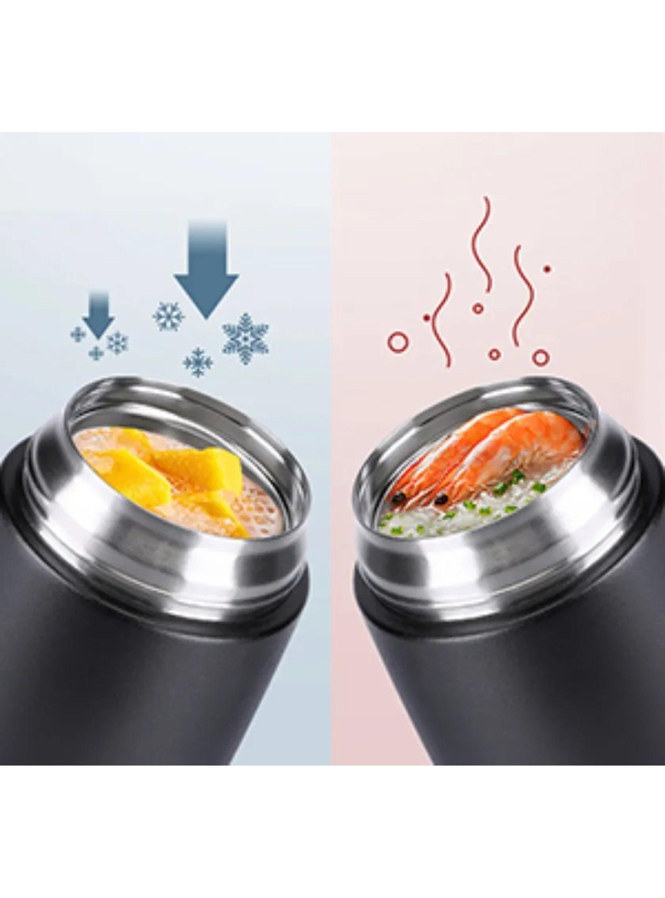 Termo de Acero Inoxidable 12h Caliente 24h Frío 500ml Negro-6