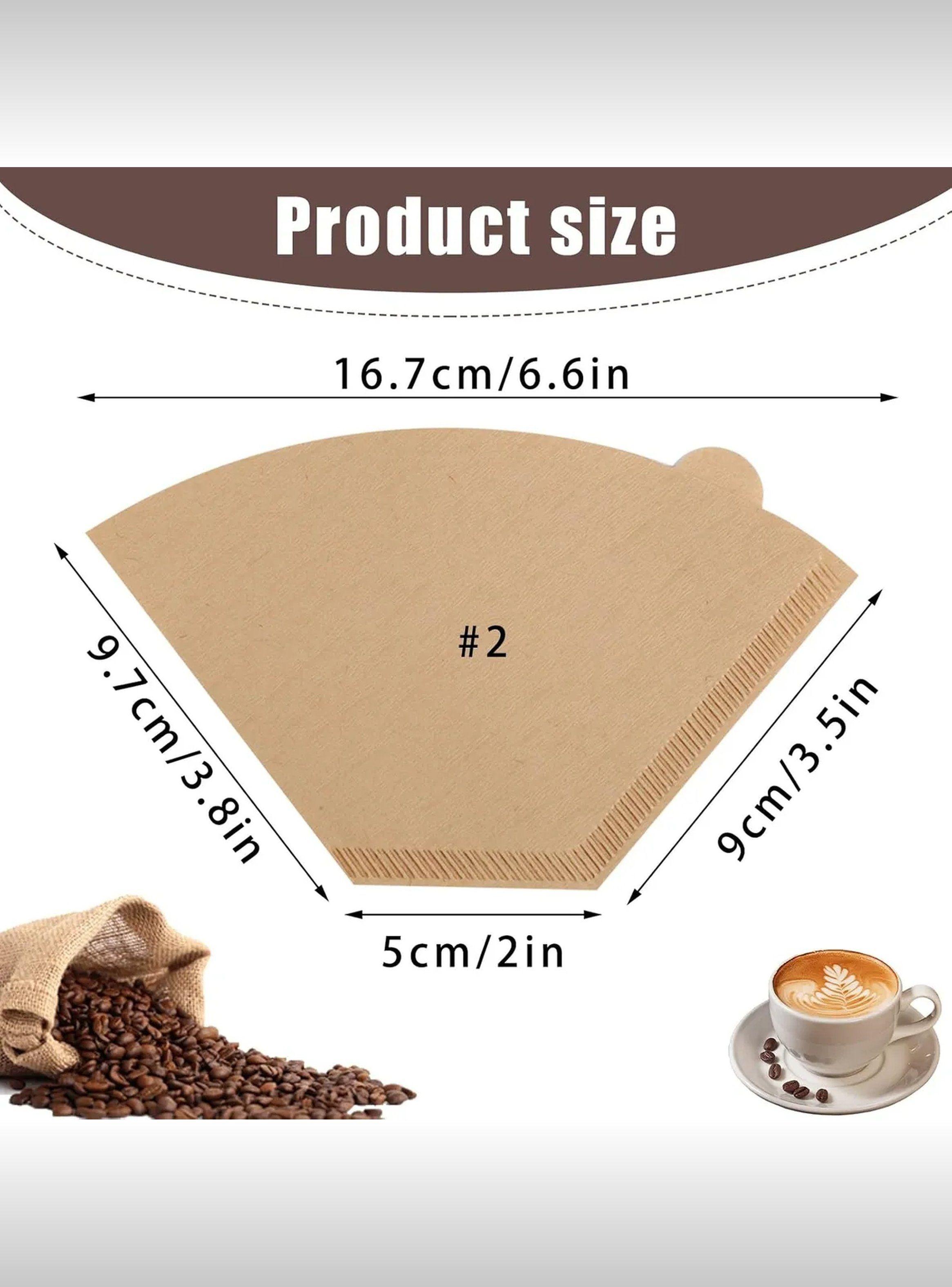 Filtros de Café Desechables Natural Pulp #2 Portátiles Eco-Friendly-1