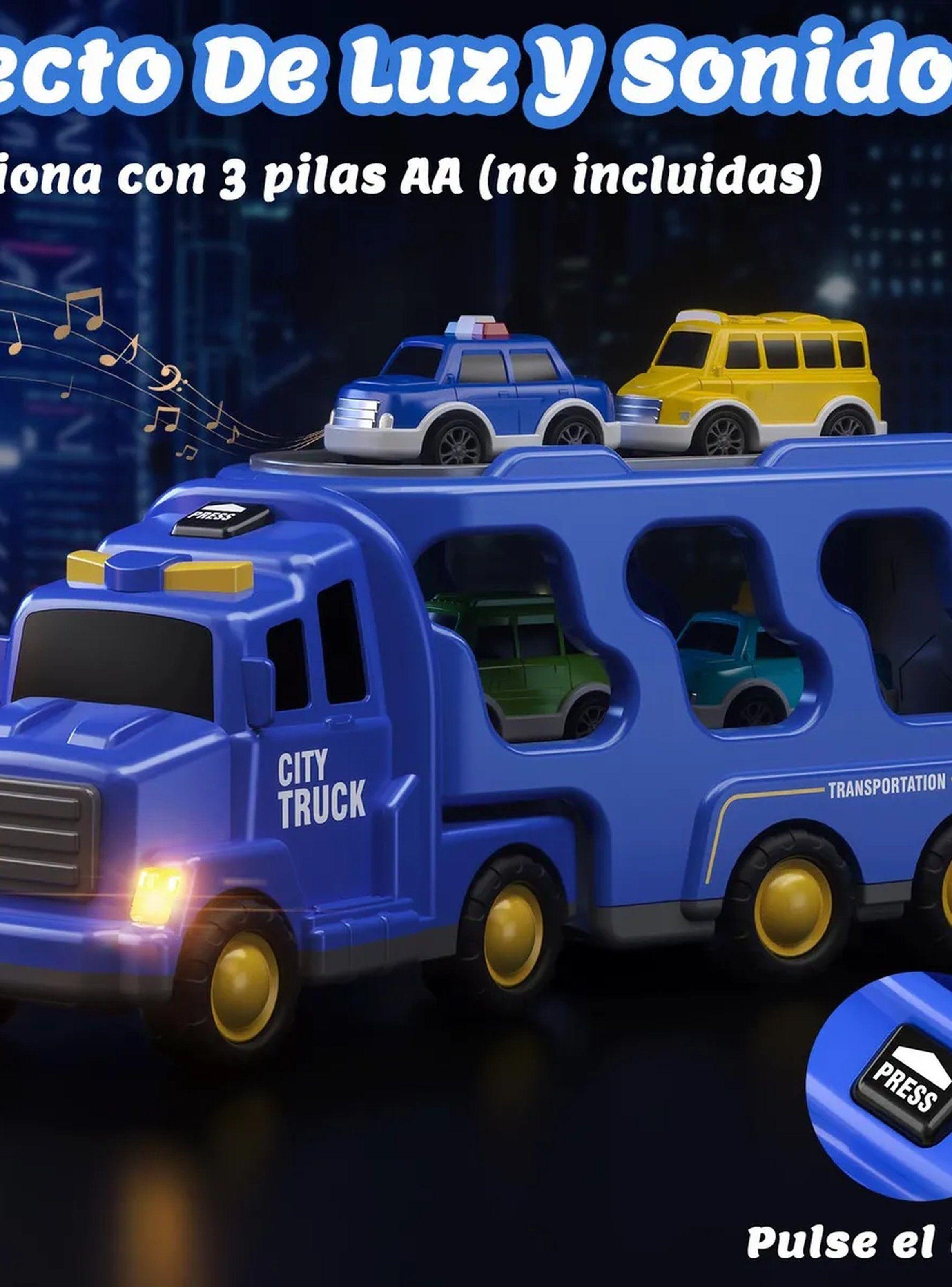Camión Juguete Transporte Niños con Autos Miniatura Multicolor-3