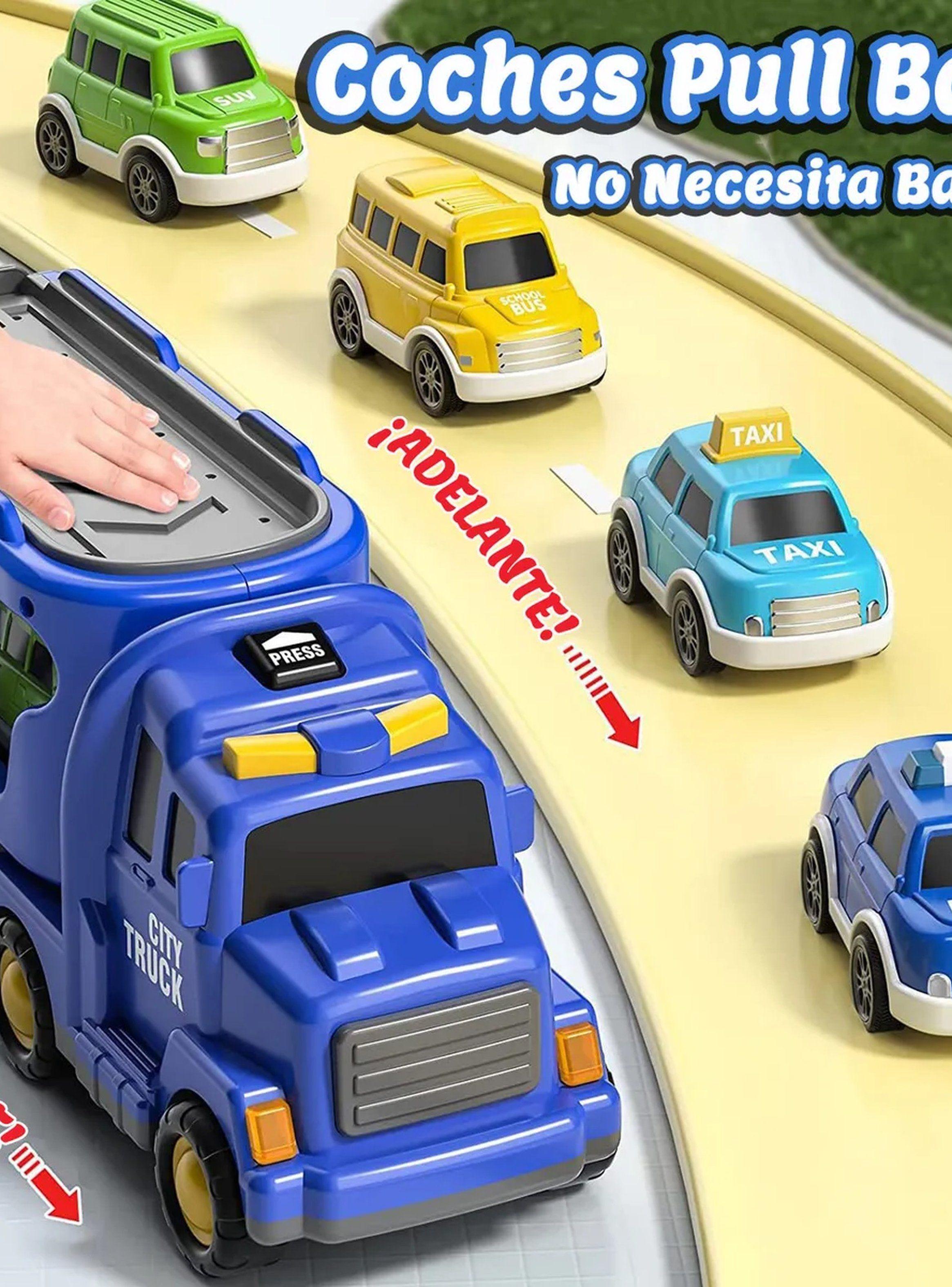 Camión Juguete Transporte Niños con Autos Miniatura Multicolor-6