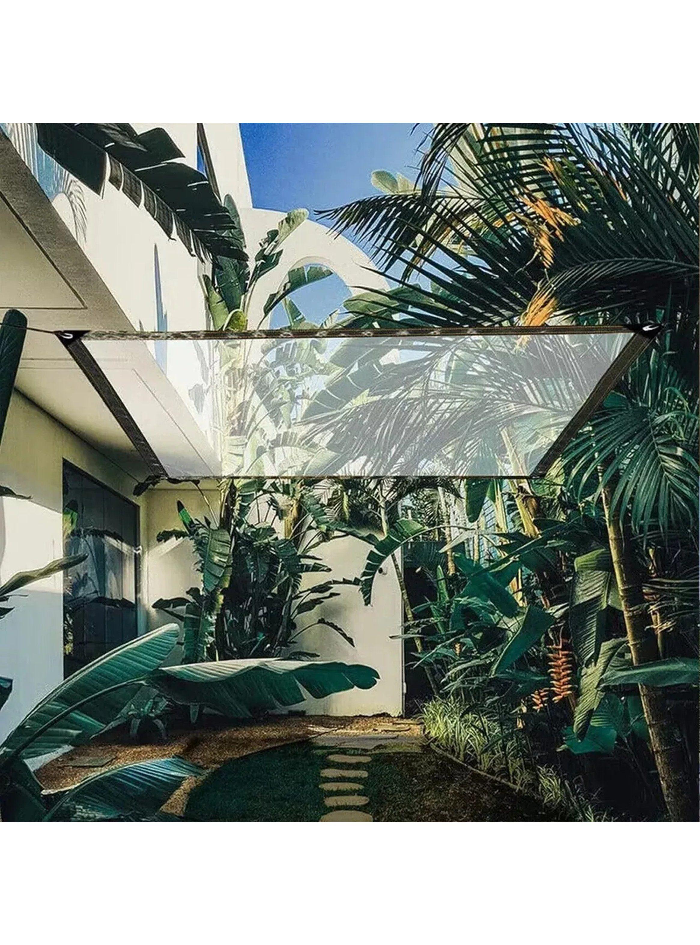 Lona Transparente Impermeable 6x2m Con Ojales Y Cuerda 10m-4