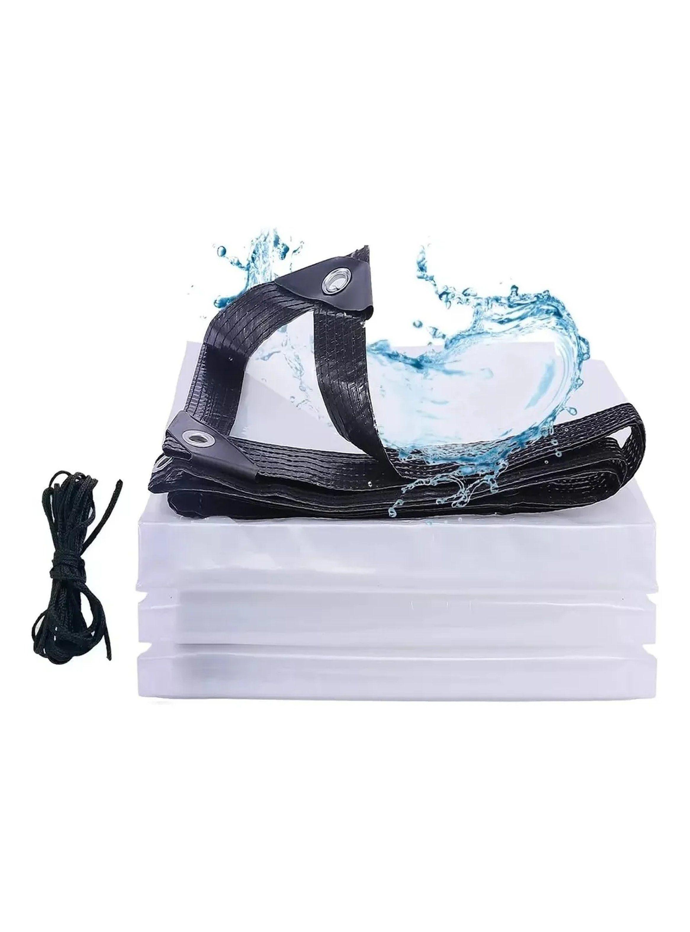 Lona Transparente Impermeable 6x2m Con Ojales Y Cuerda 10m-6