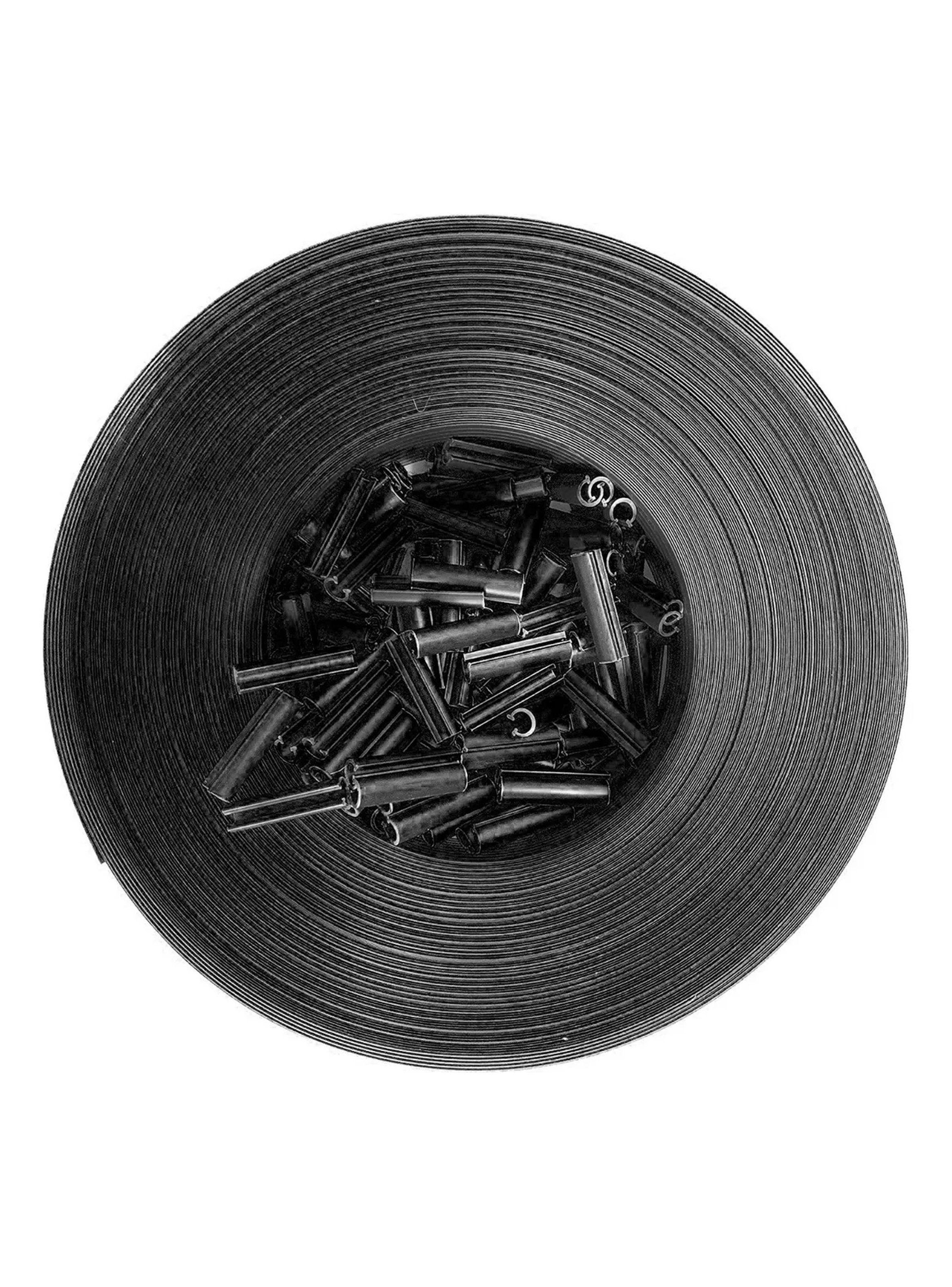 Cinta de Ocultación para Cercos de Malla Metálica 60m 4.5cm Negro-2