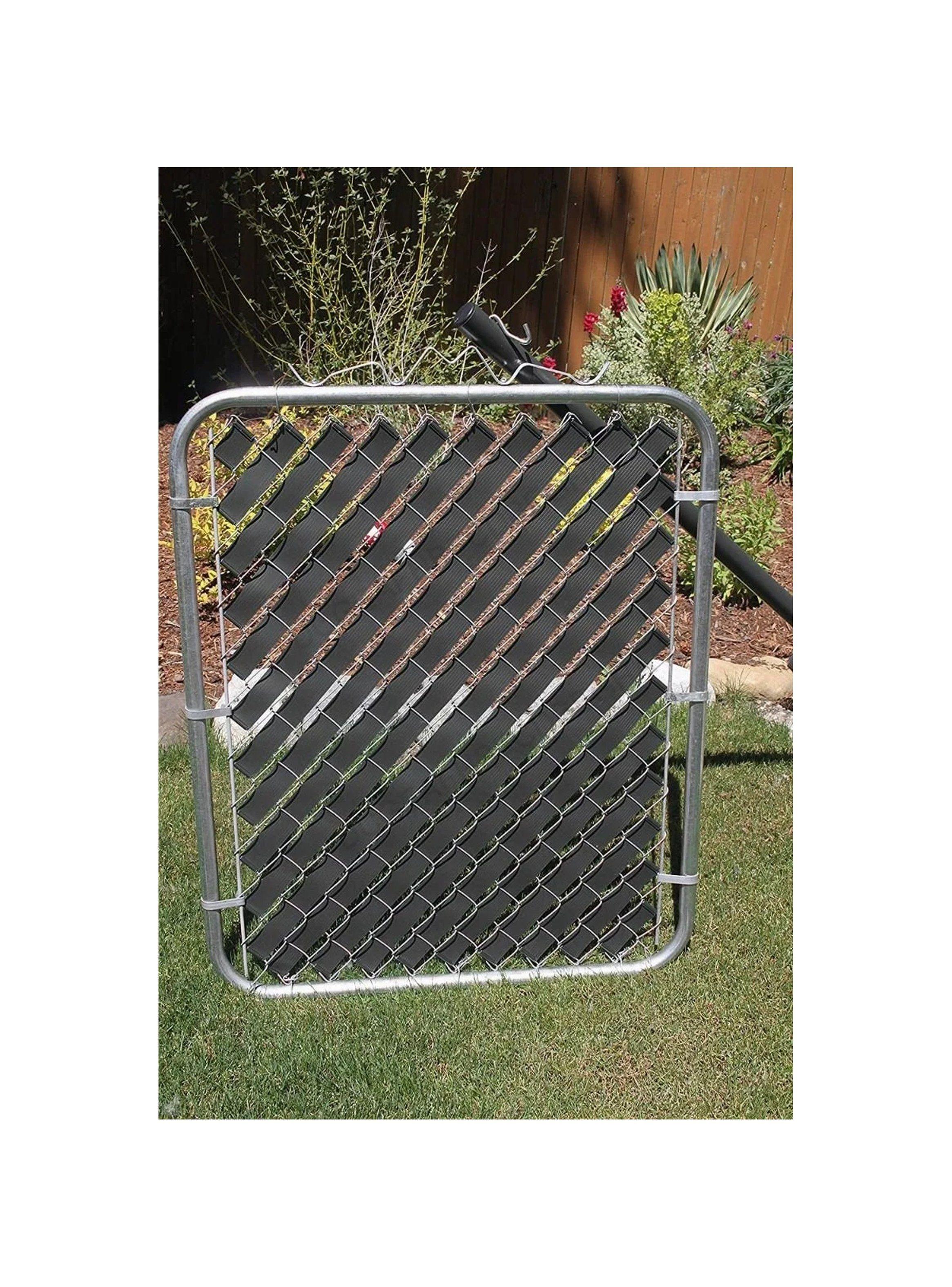 Cinta de Ocultación para Cercos de Malla Metálica 60m 4.5cm Negro-7