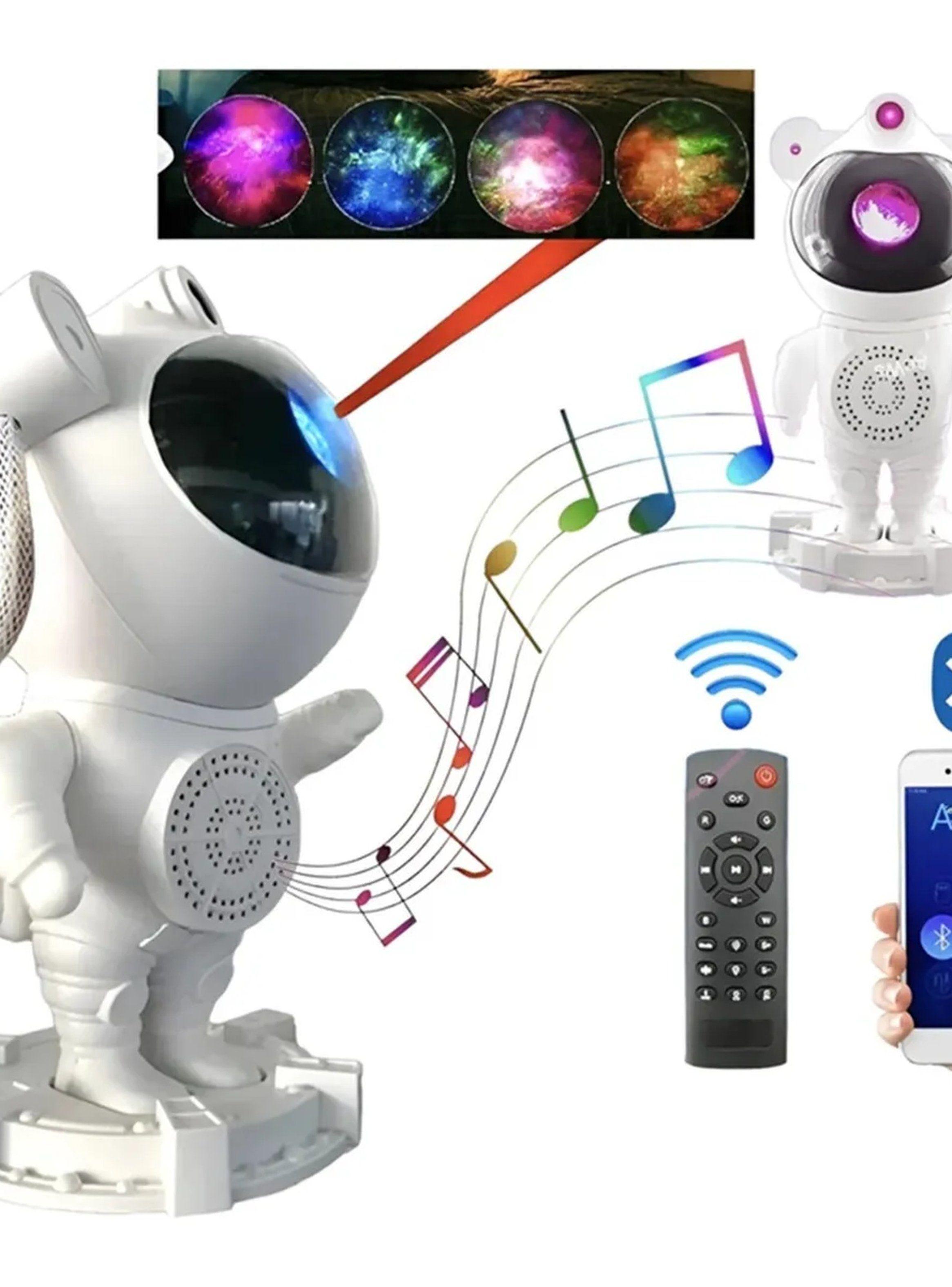 Lámpara Proyector Astronauta LED Multicolor Control Remoto-3
