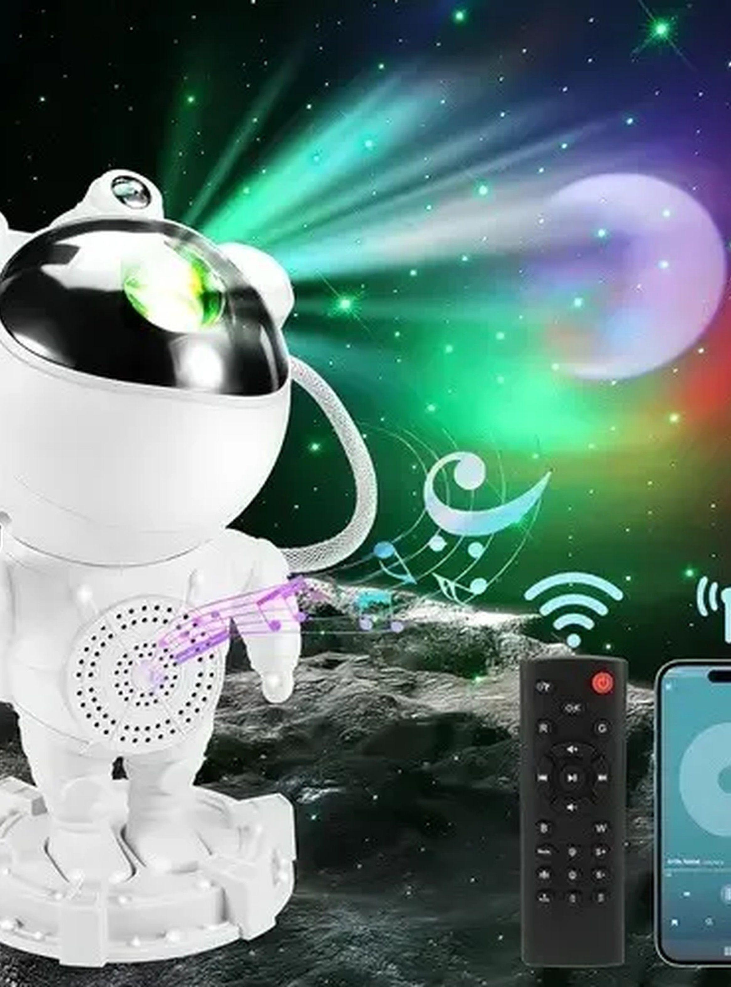 Lámpara Proyector Astronauta LED Multicolor Control Remoto-4
