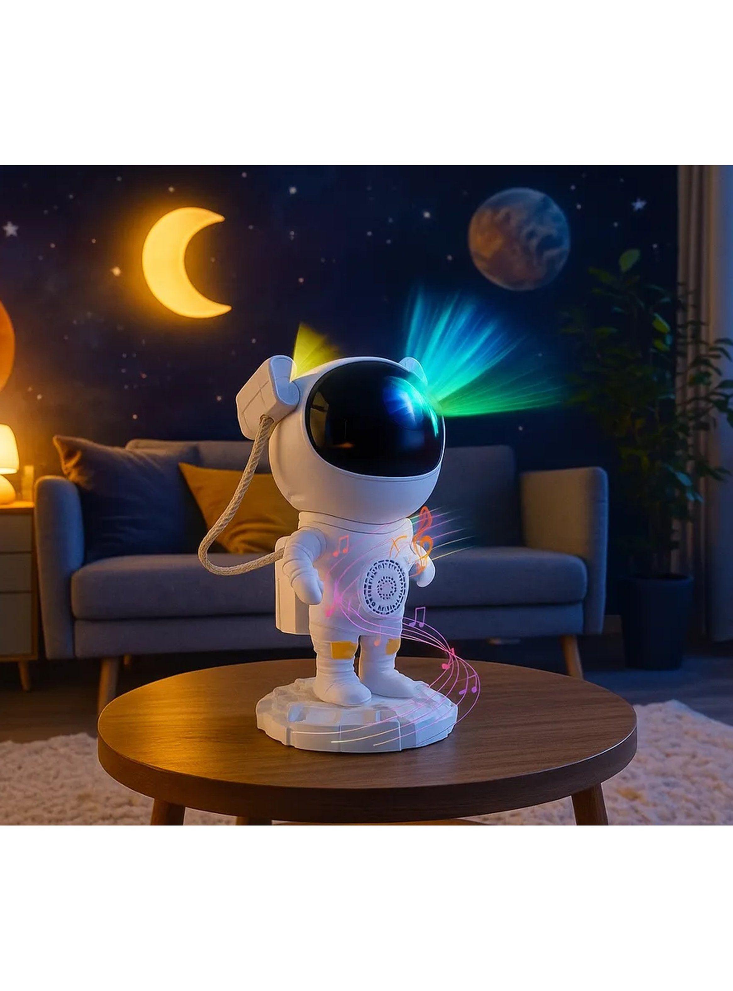 Lámpara Proyector Astronauta LED Multicolor Control Remoto-6