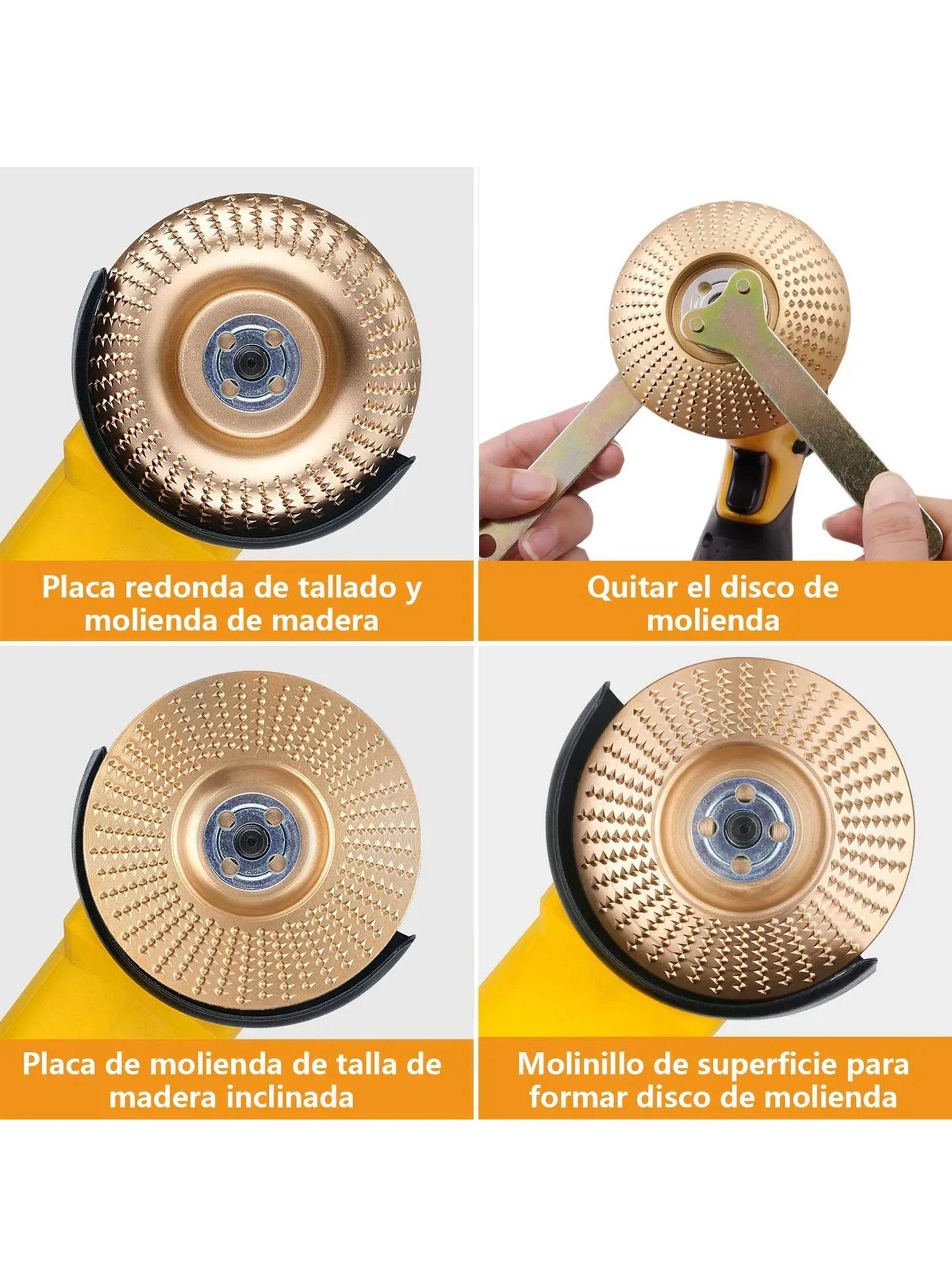 Discos de Tallado para Madera 100mm 16mm Oro 6PCS Rectificado-3
