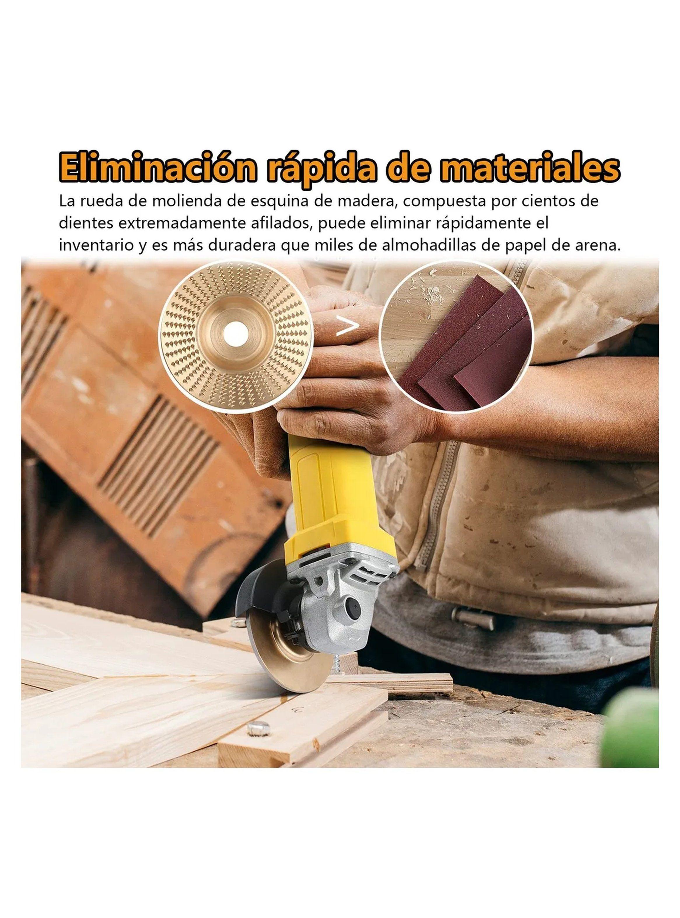 Discos de Tallado para Madera 100mm 16mm Oro 6PCS Rectificado-5