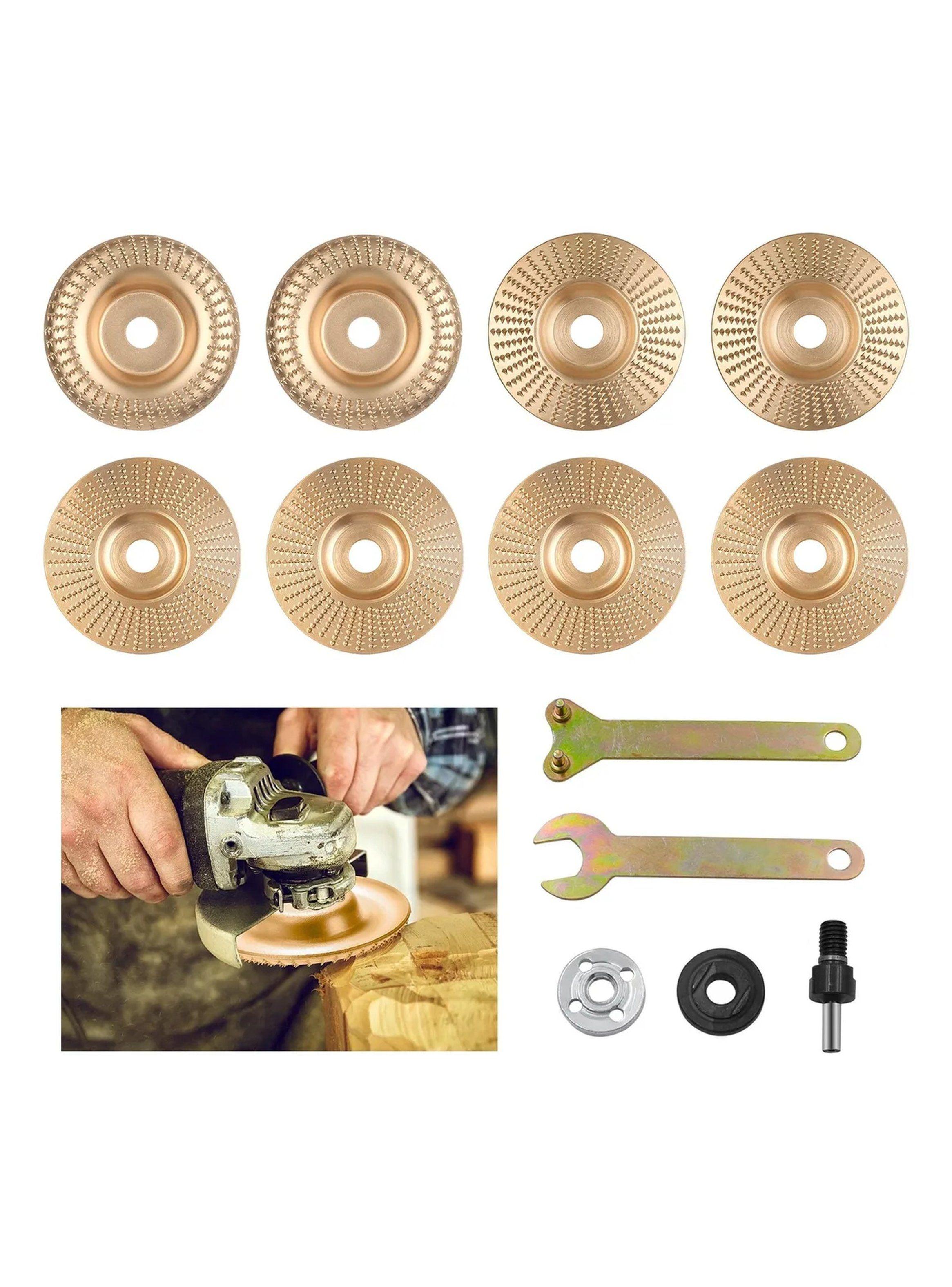 Discos de Tallado para Madera 100mm 16mm Oro 6PCS Rectificado-7
