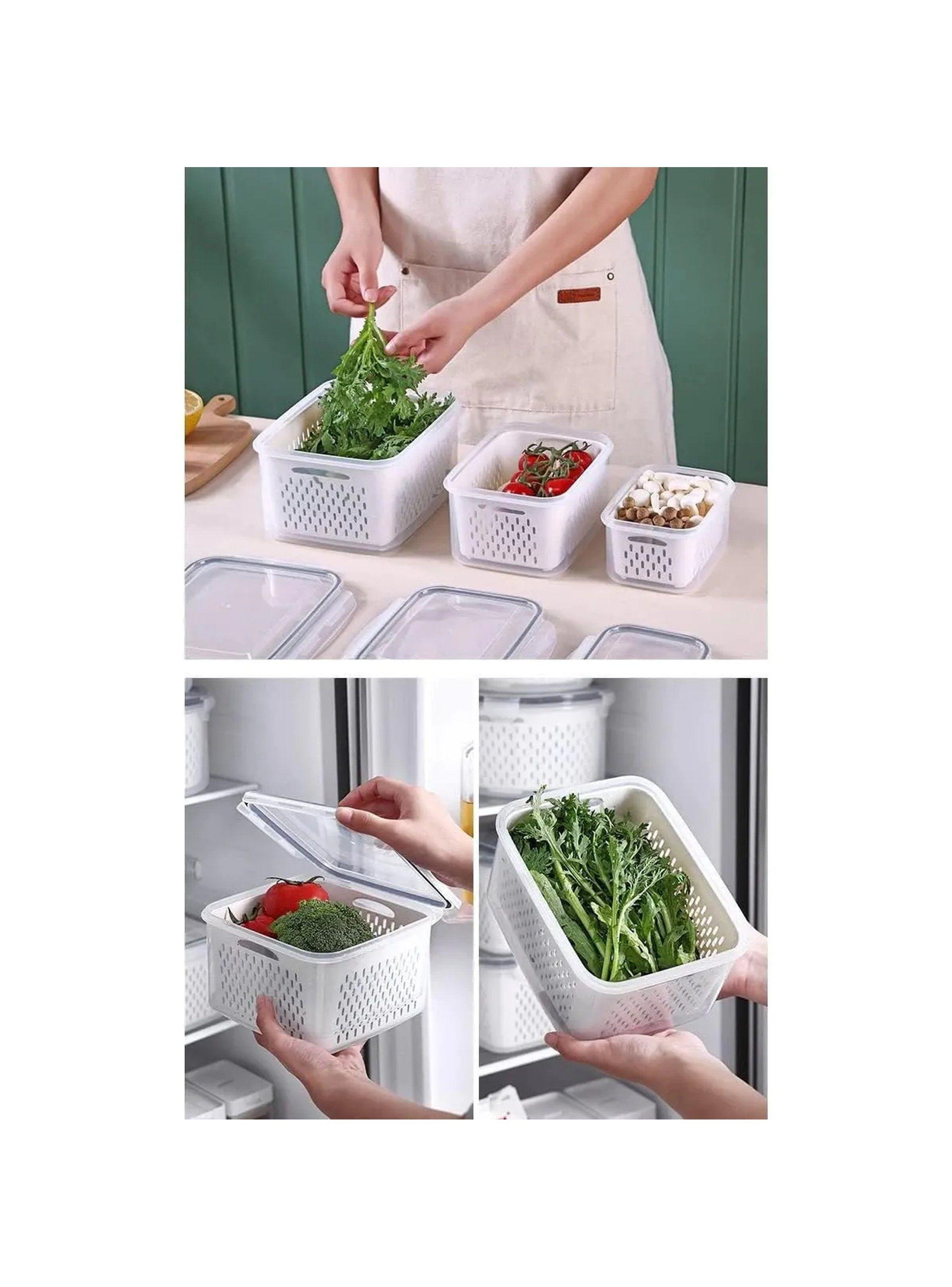 Contenedores de Almacenamiento de Alimentos Herméticos 4150 ml Plástico Blanco-3