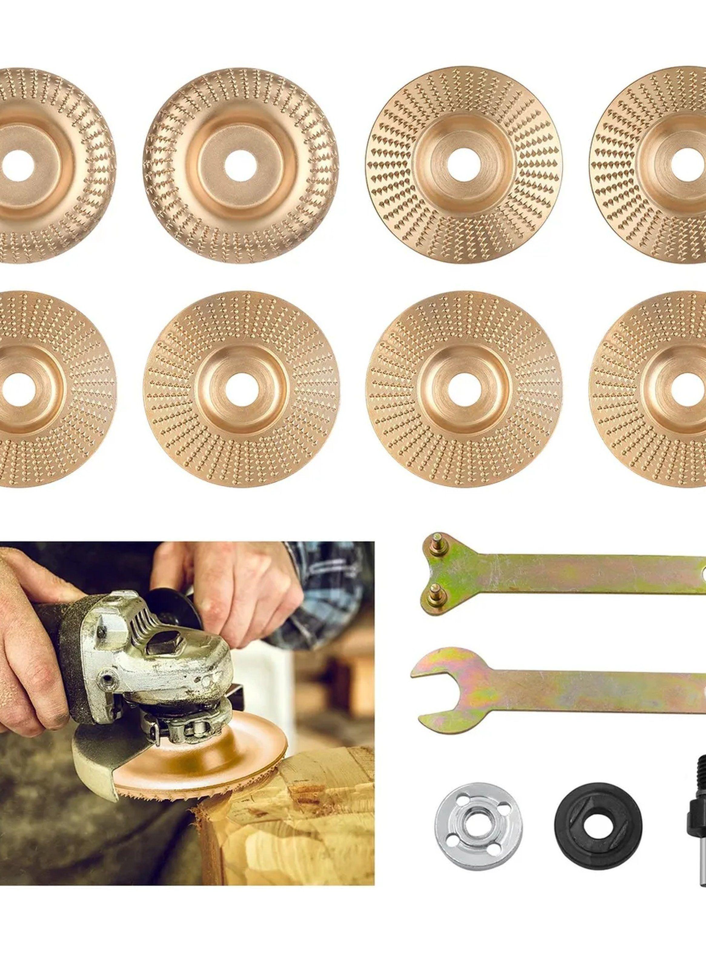 Discos Abrasivos para Amoladora Eliminación de Madera 16mm Oro 6 Piezas-7