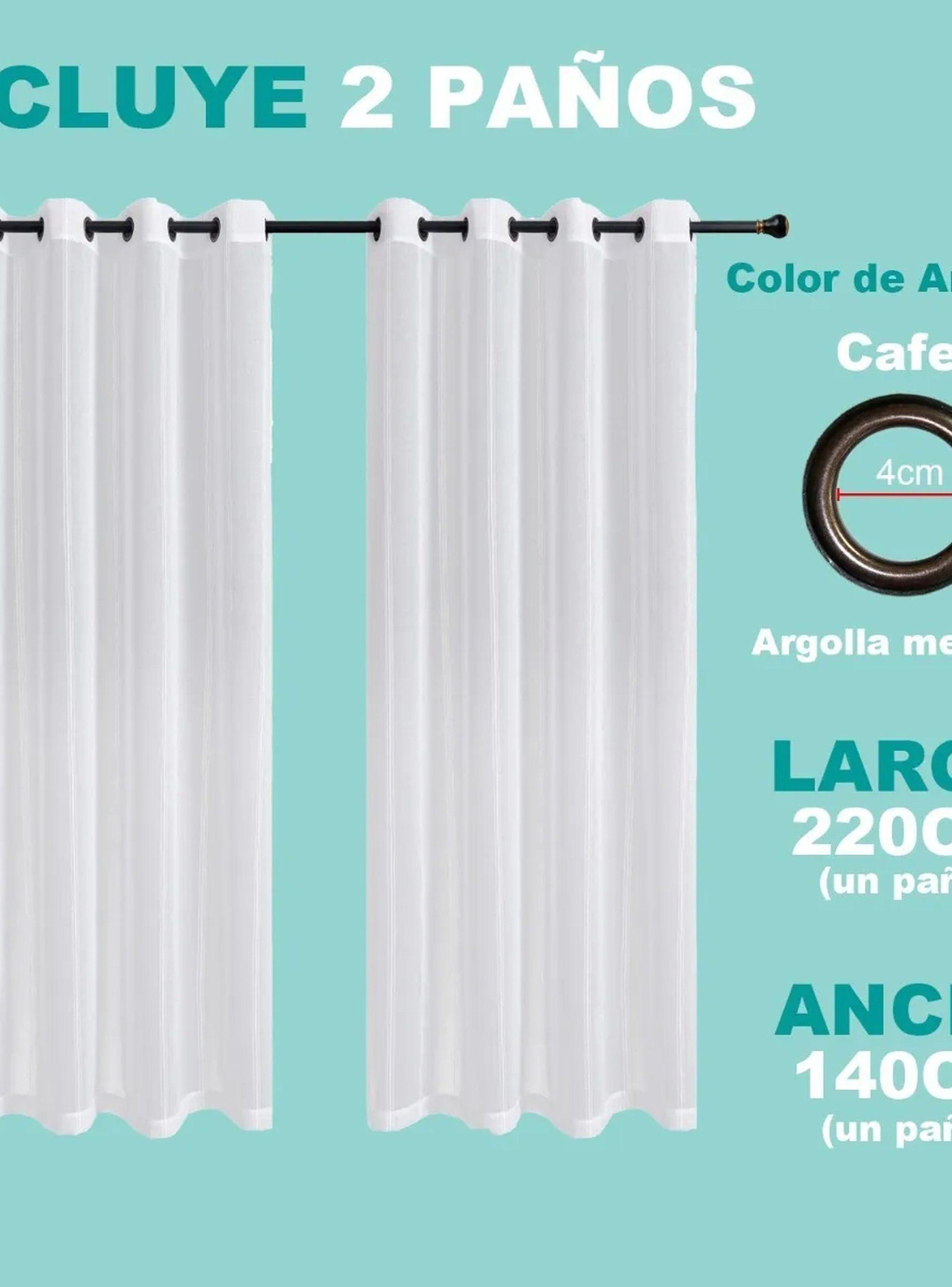 Cortinas Transparentes de Tela Blanca con Ojetes-3
