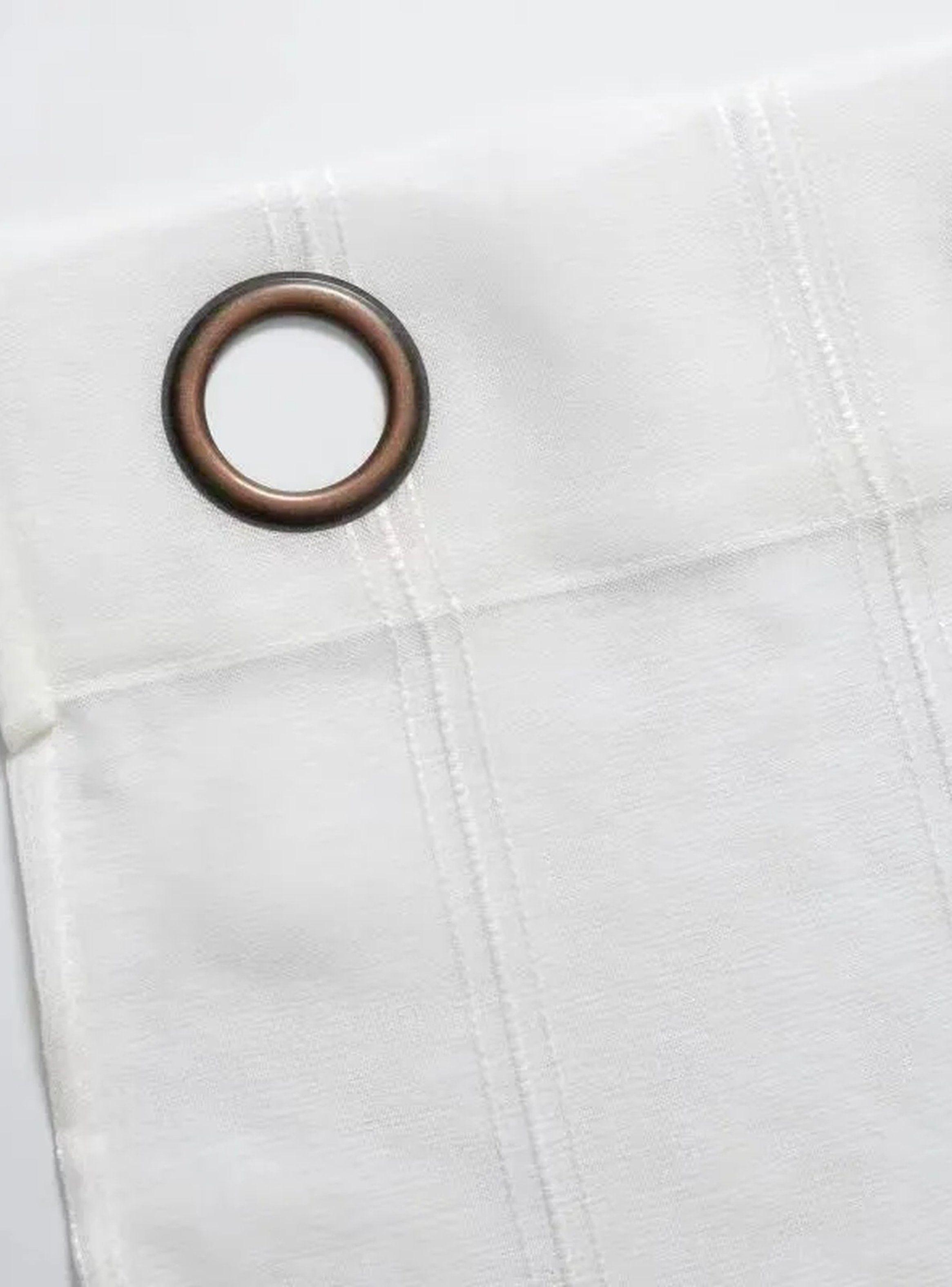 Cortinas Transparentes de Tela Blanca con Ojetes-4