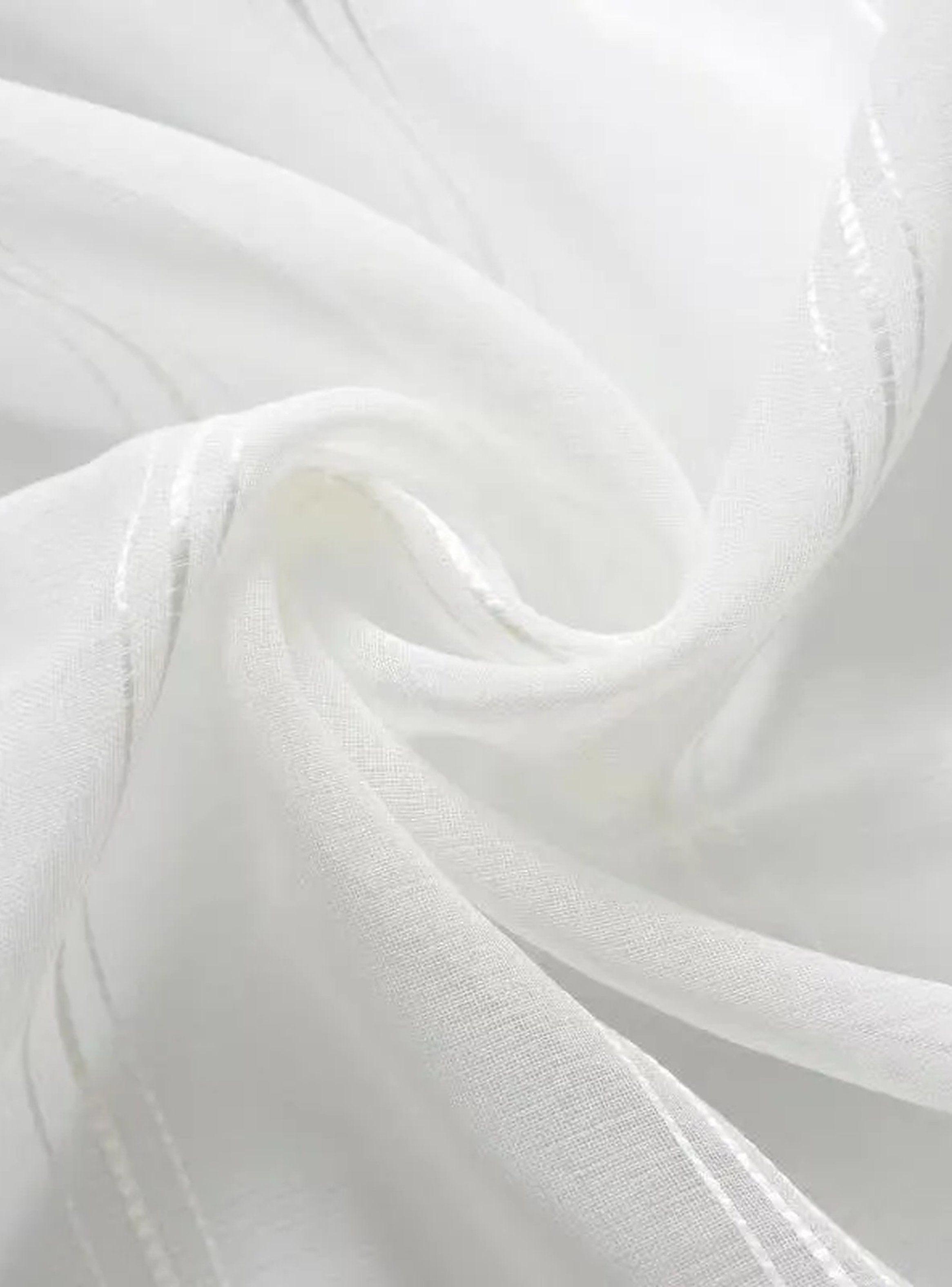 Cortinas Transparentes de Tela Blanca con Ojetes-6