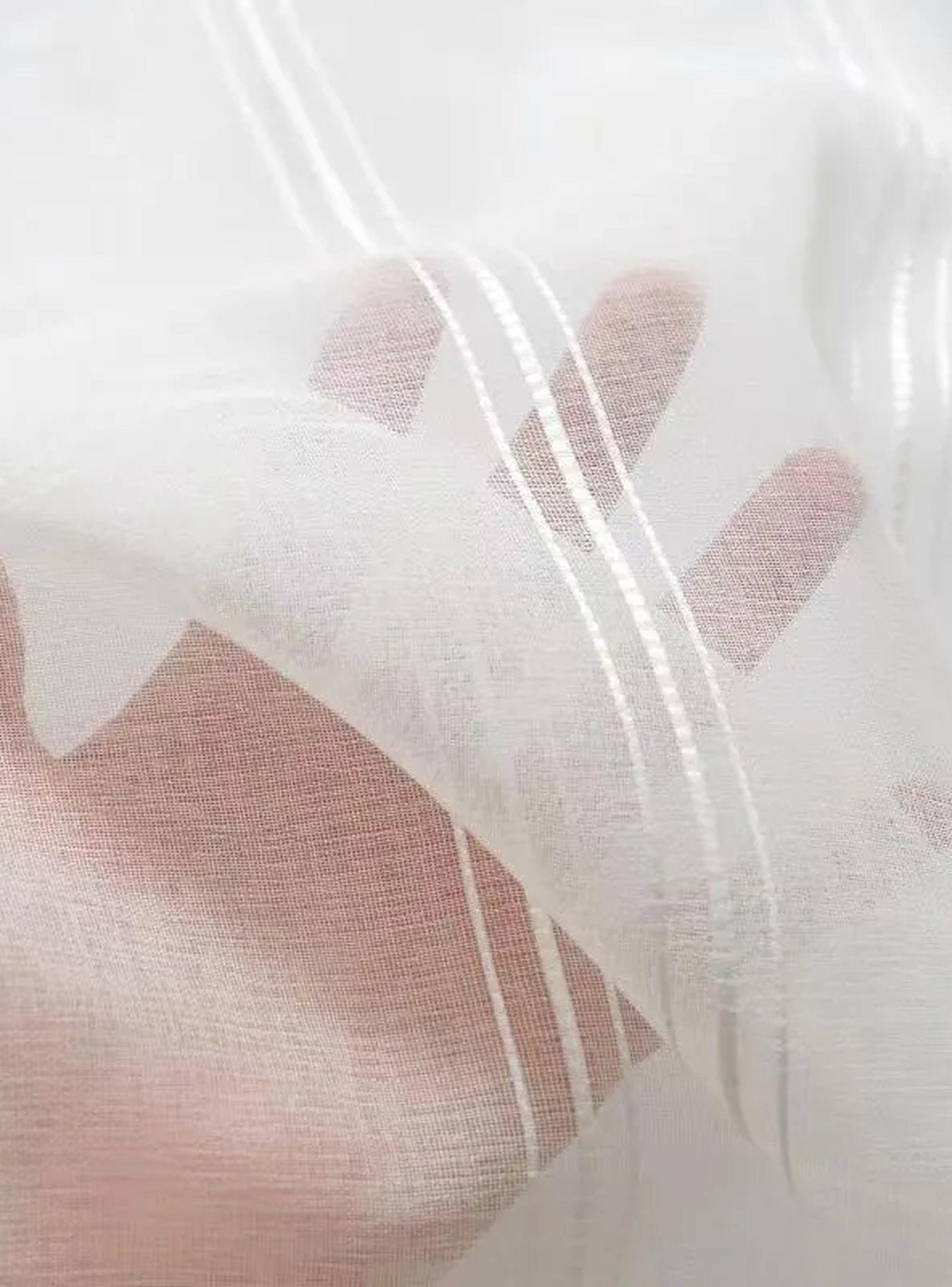 Cortinas Transparentes de Tela Blanca con Ojetes-7