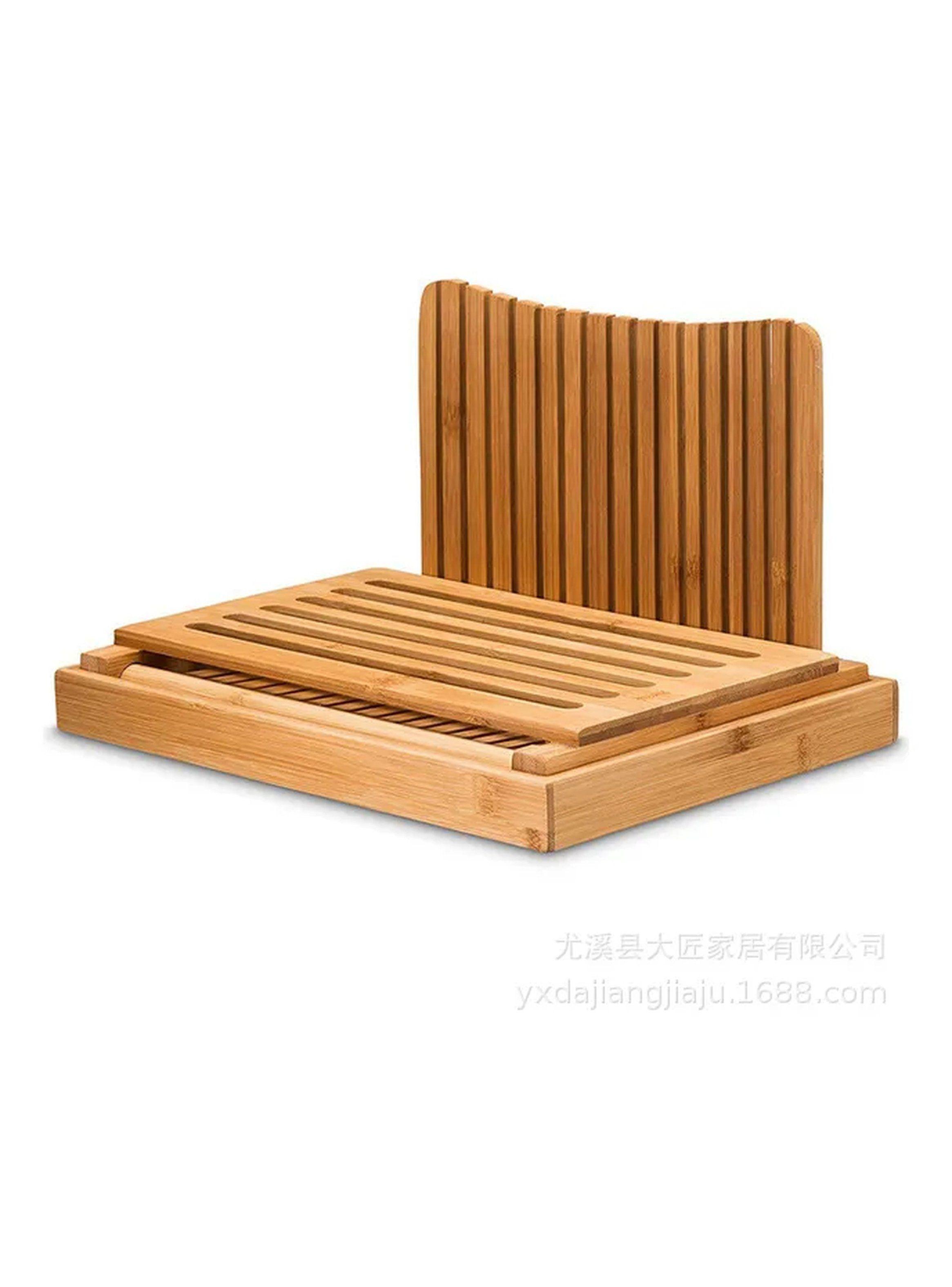 Cortador de Pan de Bambú Ajustable Ranurado-3