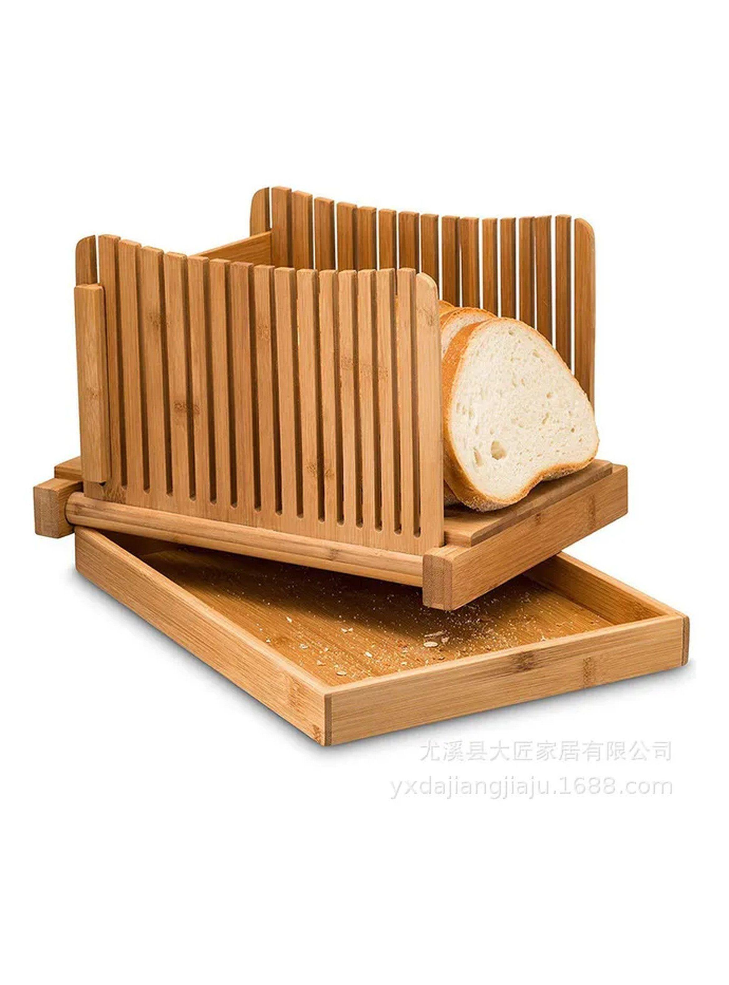 Cortador de Pan de Bambú Ajustable Ranurado-4