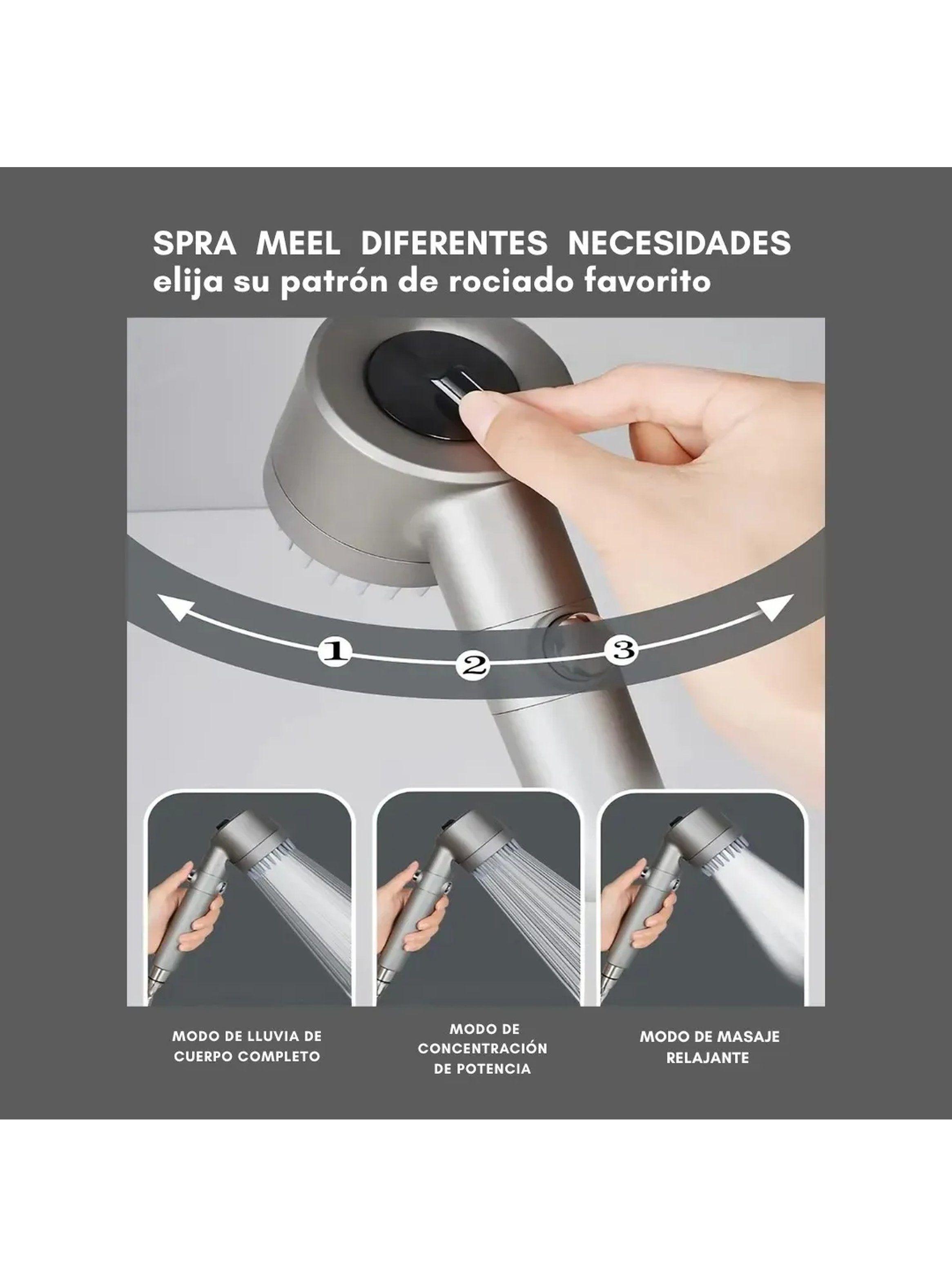 Cabezal De Ducha Multifuncional Alta Presión Con Filtros Reemplazables-1