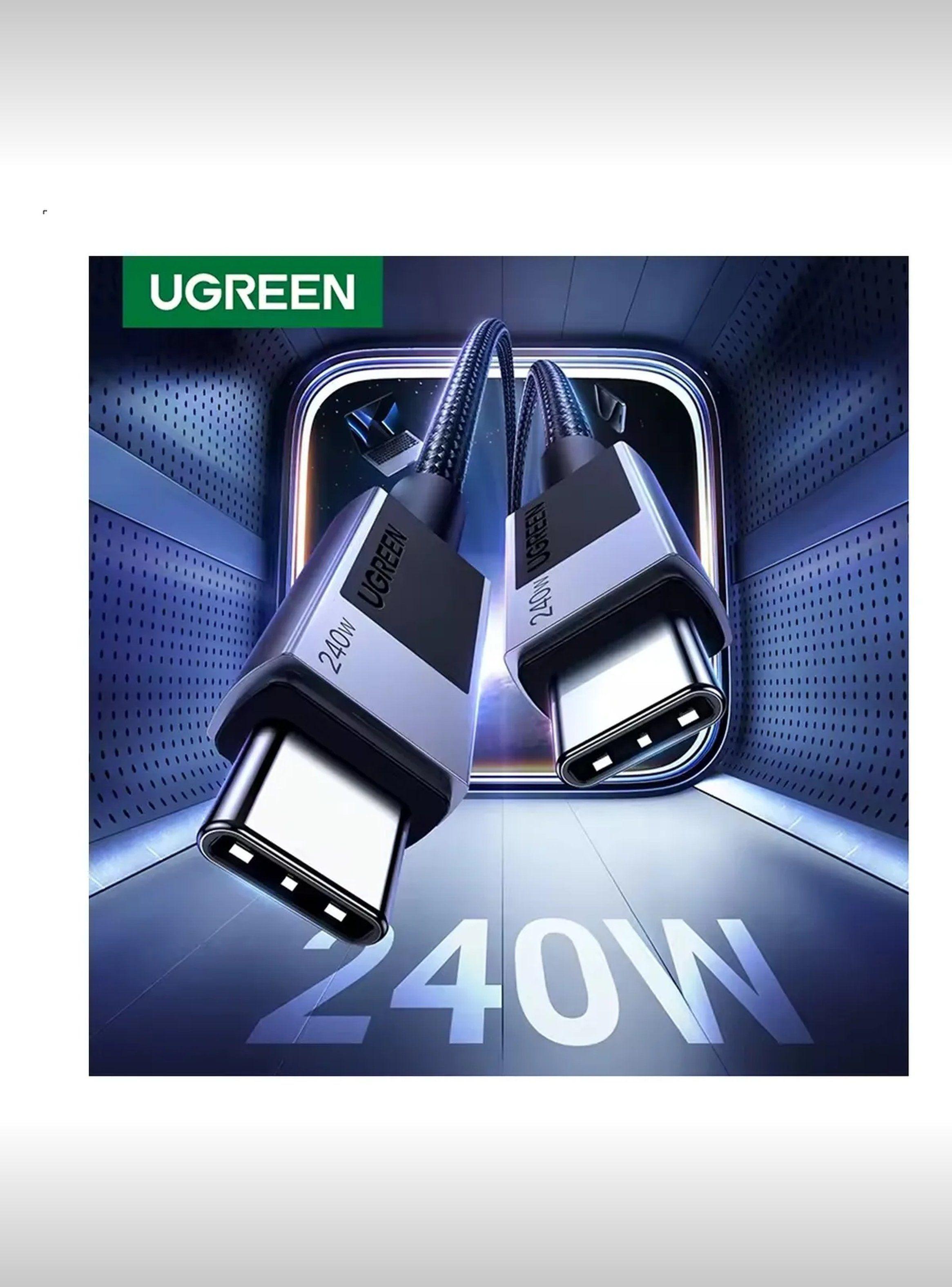 Cable USB-C 240W Carga Rápida Trenzado Para Laptop/iPad/Phone-7