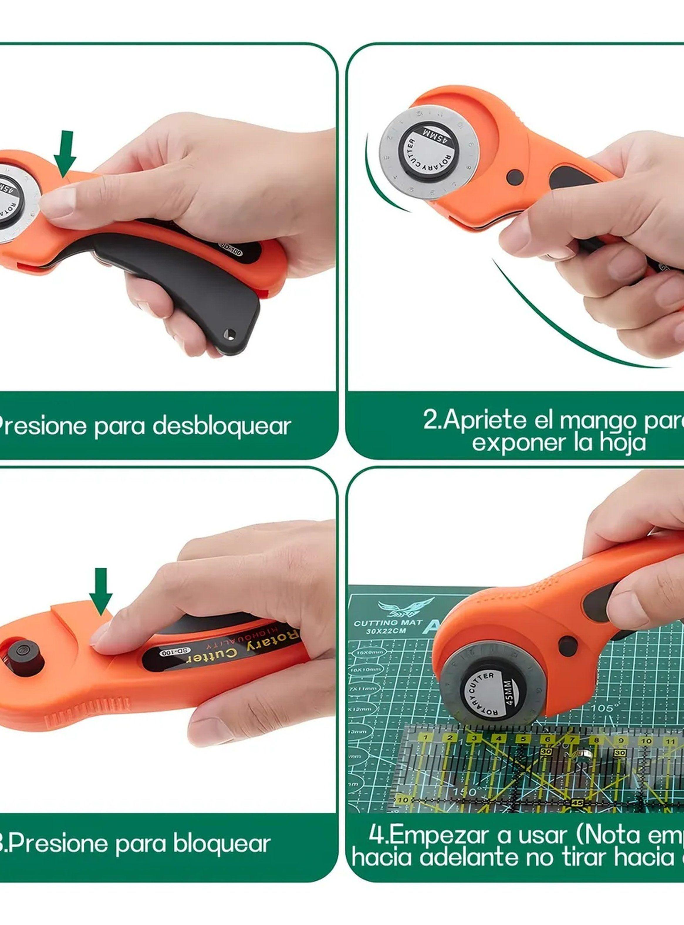 Cortador Rotatorio Manual Multiuso Tela Papel Cuero-6