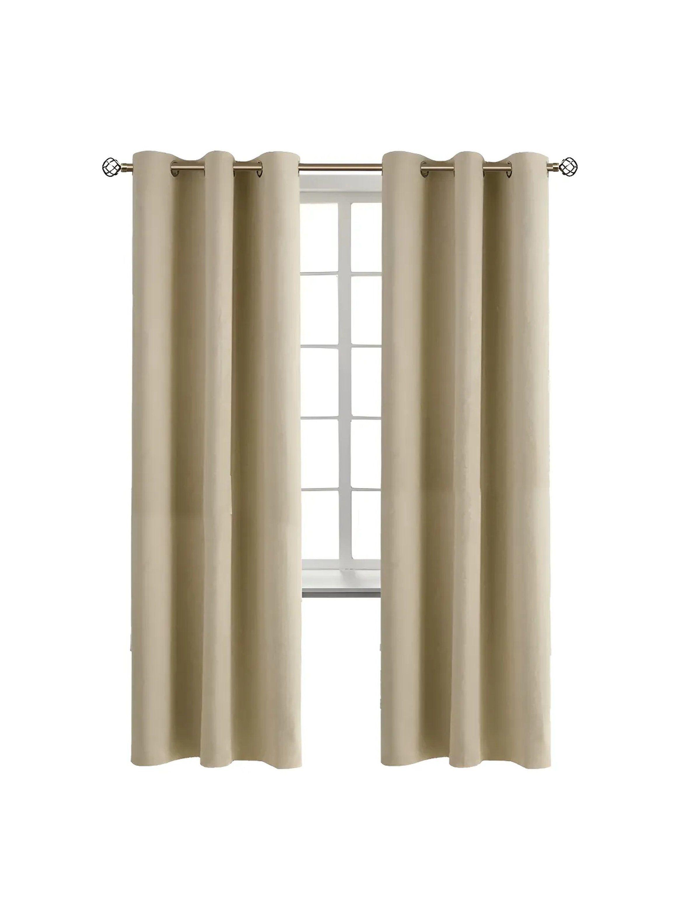 Cortinas Blackout 90% Aislantes Beige-0