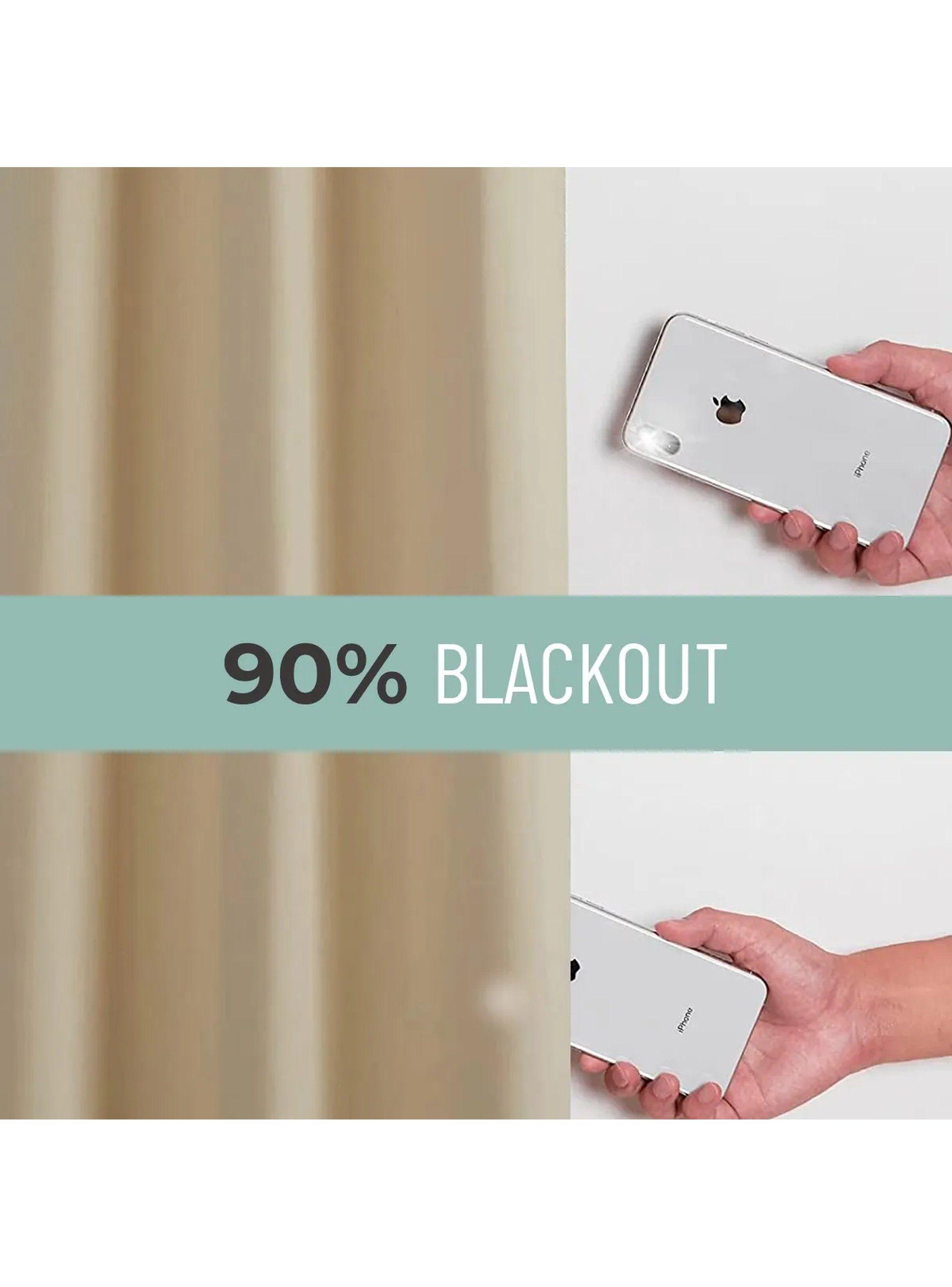 Cortinas Blackout 90% Aislantes Beige-2