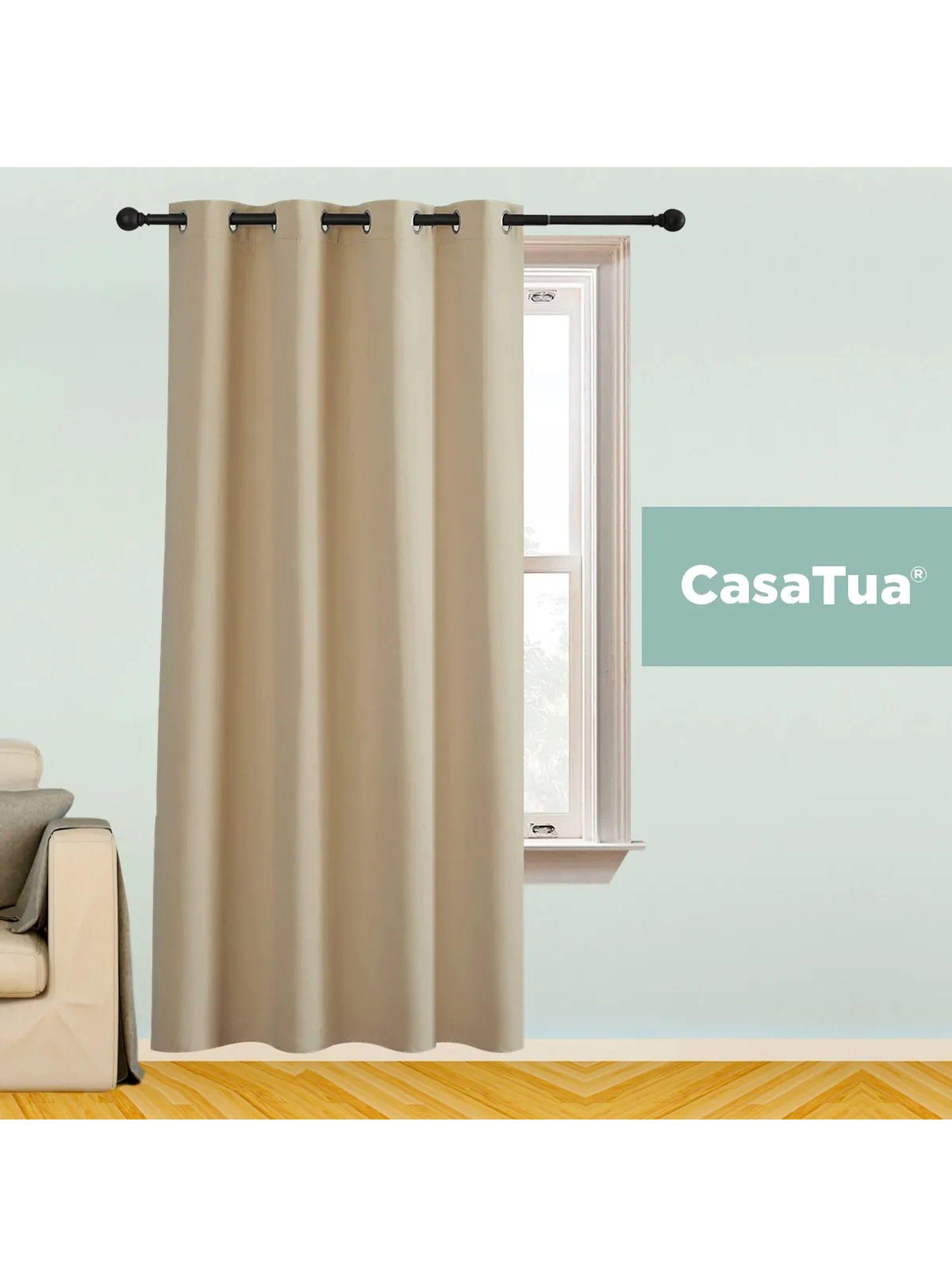 Cortinas Blackout 90% Aislantes Beige-7
