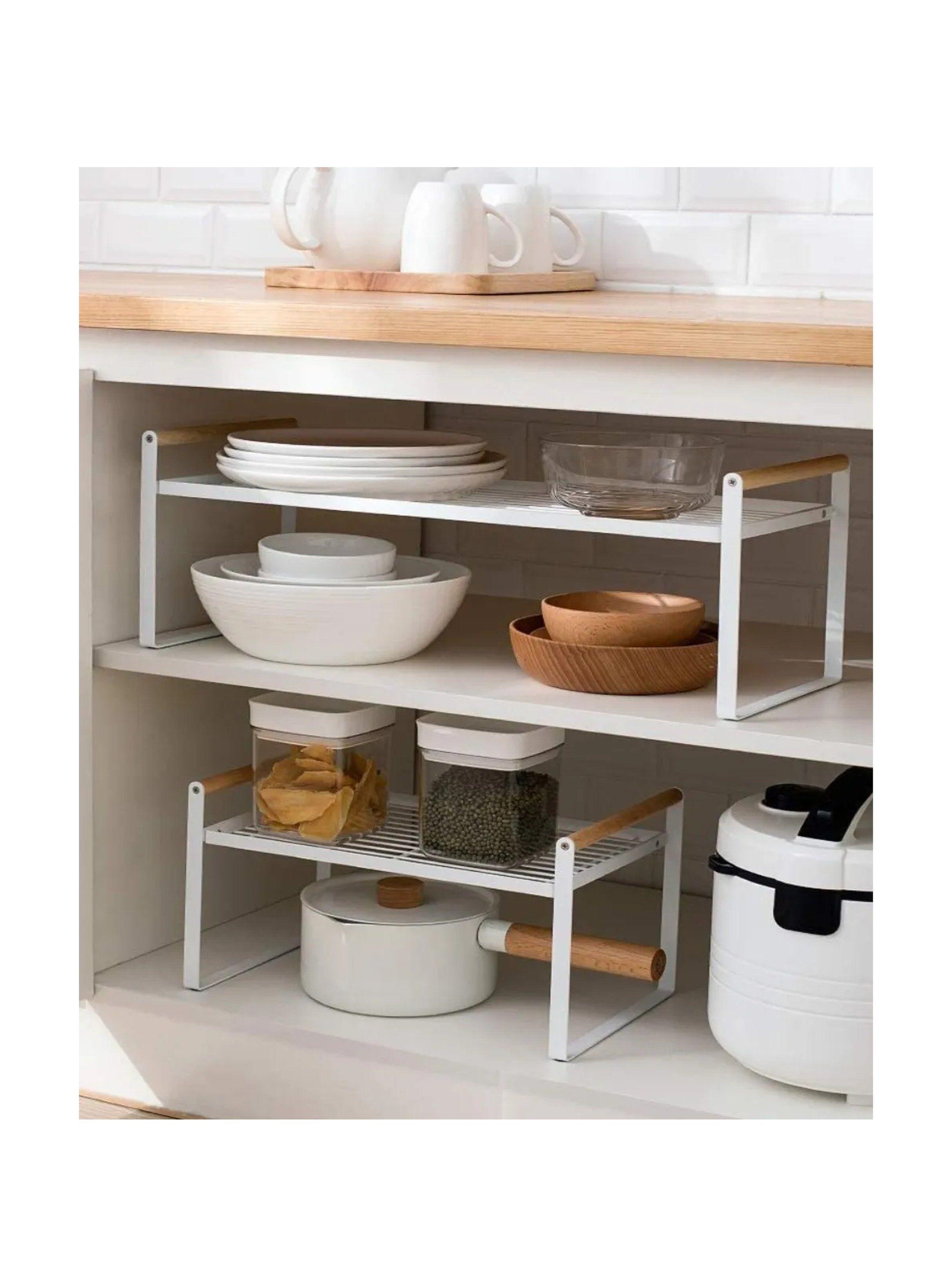 Estante de Cocina Metálico con Asas de Madera Blanco 51cm-7