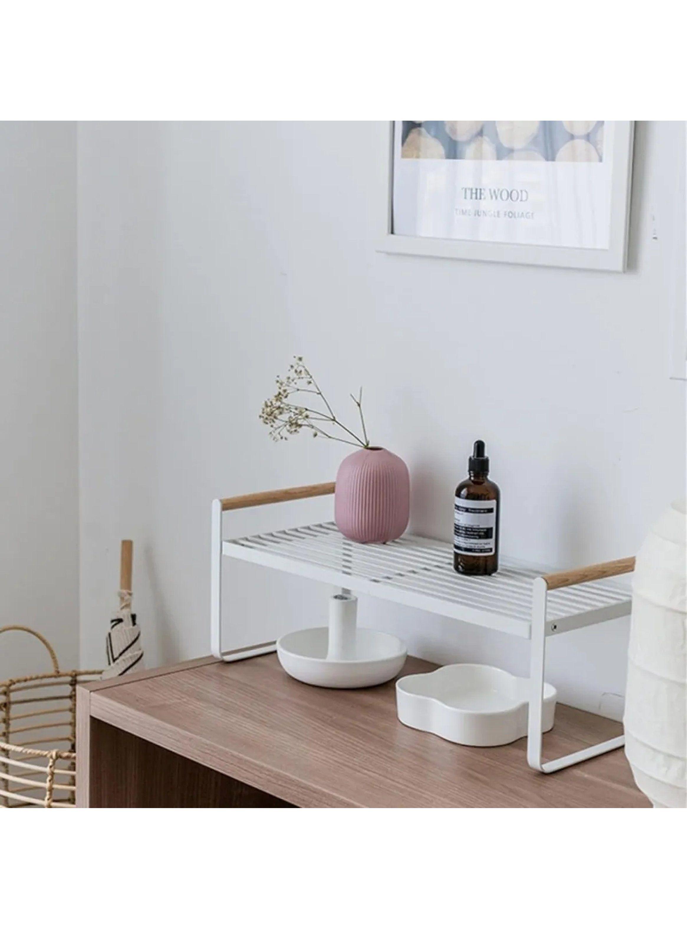 Estante de Cocina Metálico con Asas de Madera Blanco 51cm-8