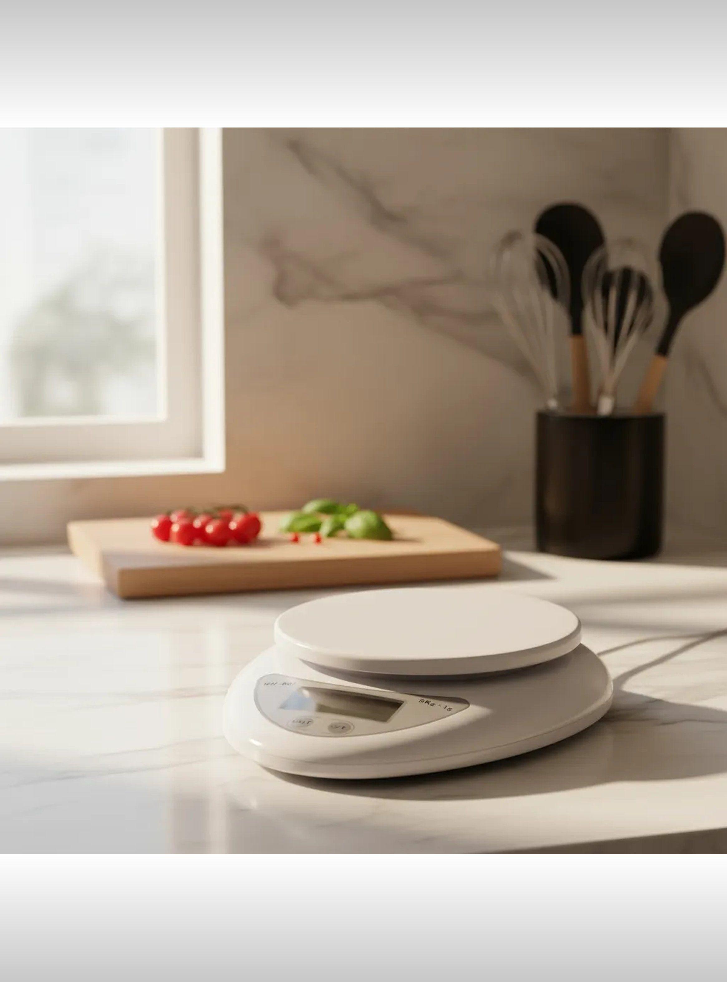 Báscula Digital de Cocina LCD Alta Precisión 5kg Blanco-2