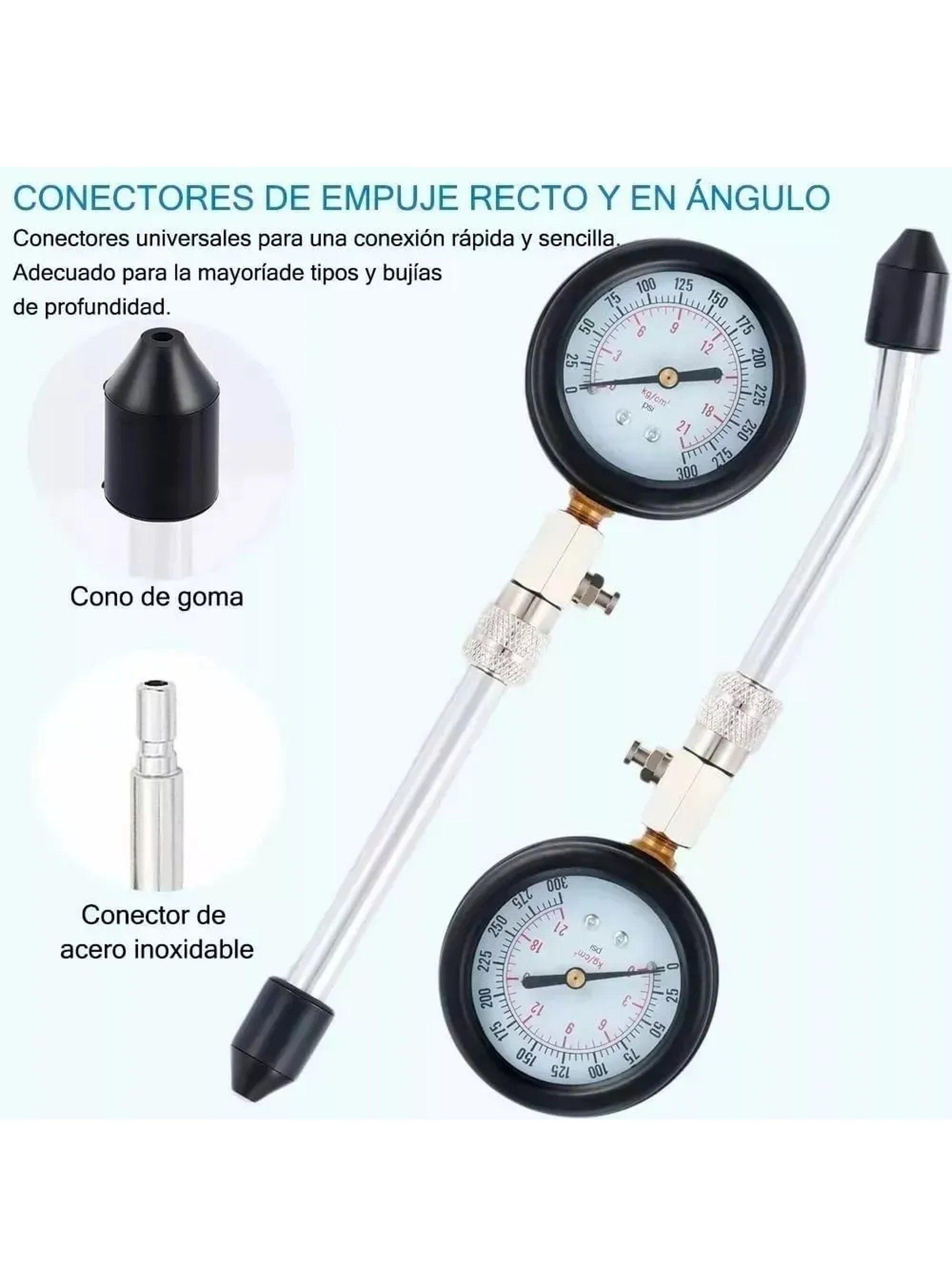 Kit de Medidor de Compresión para Motores con Accesorios-4