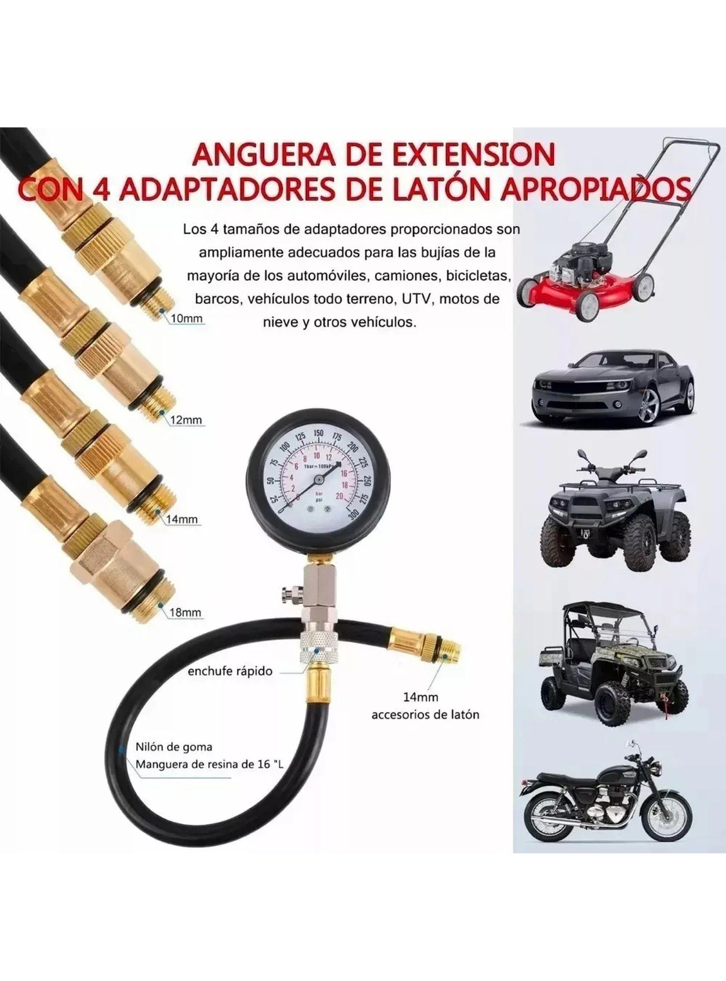 Kit de Medidor de Compresión para Motores con Accesorios-5