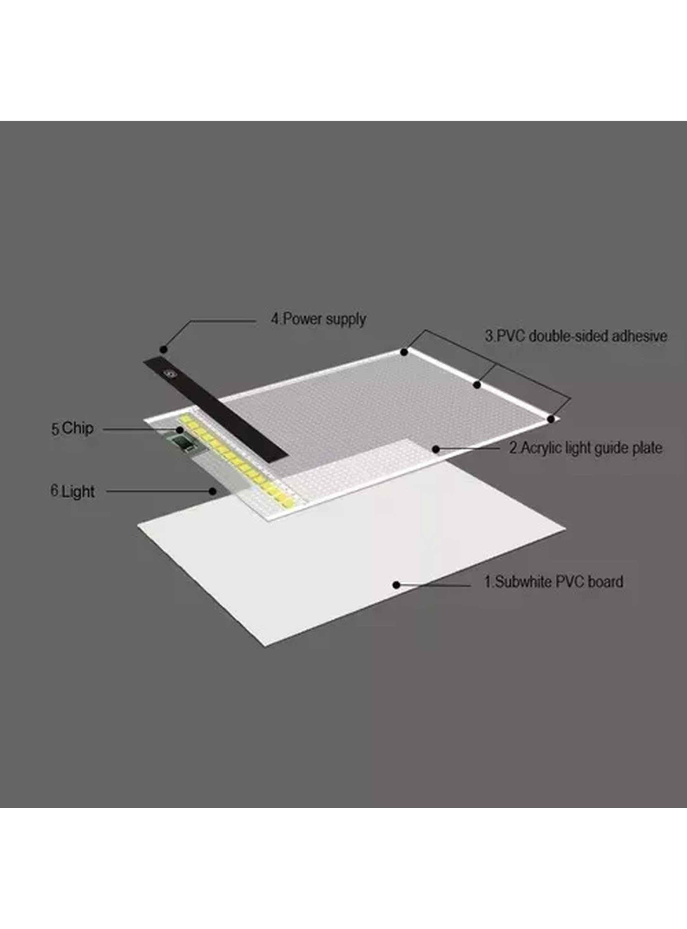 Tableta de Dibujo LED Ultra Delgado Luz Ajustable A4-3