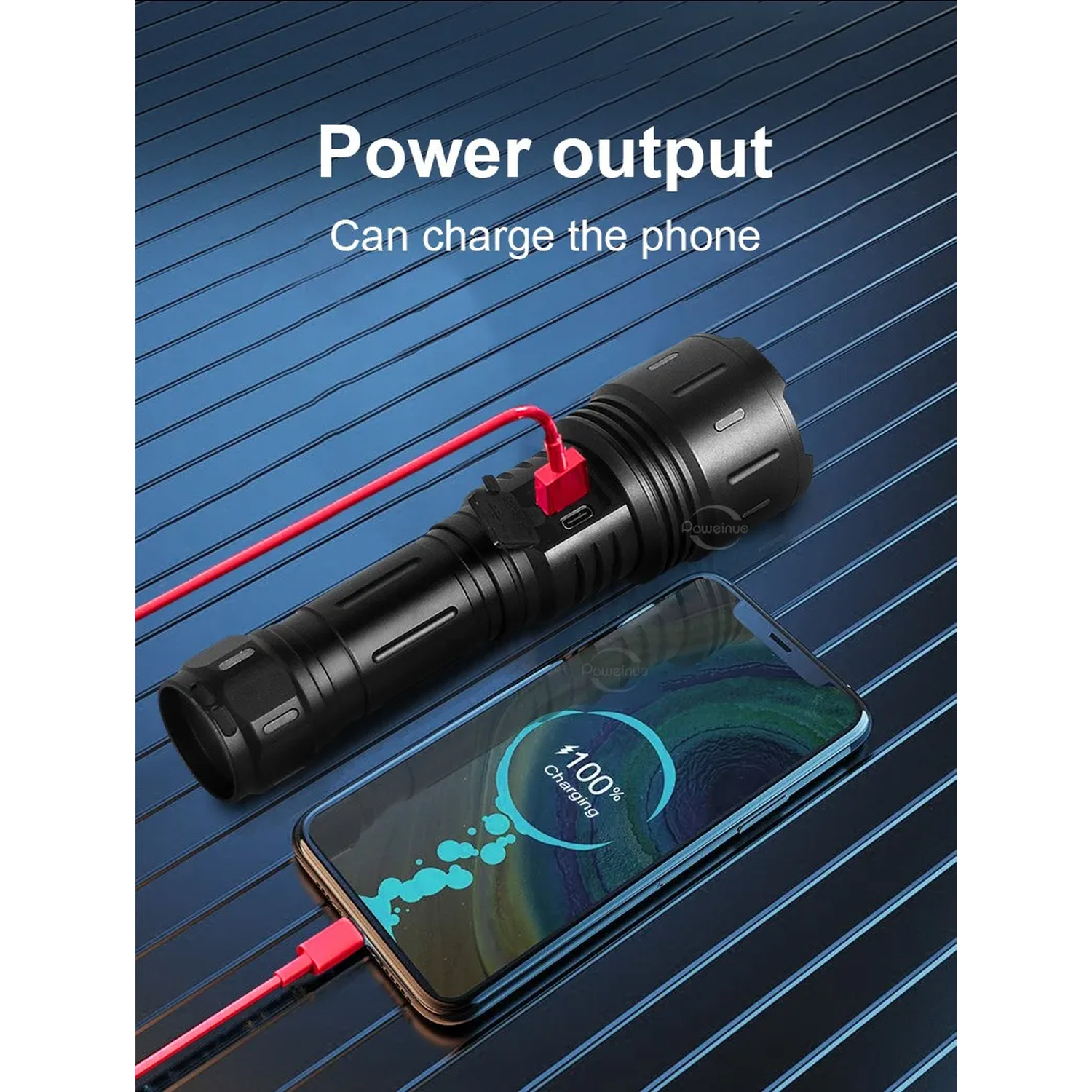 Linterna LED IPX6 Recargable USB Tipo-C 5 Modos Alumino-7