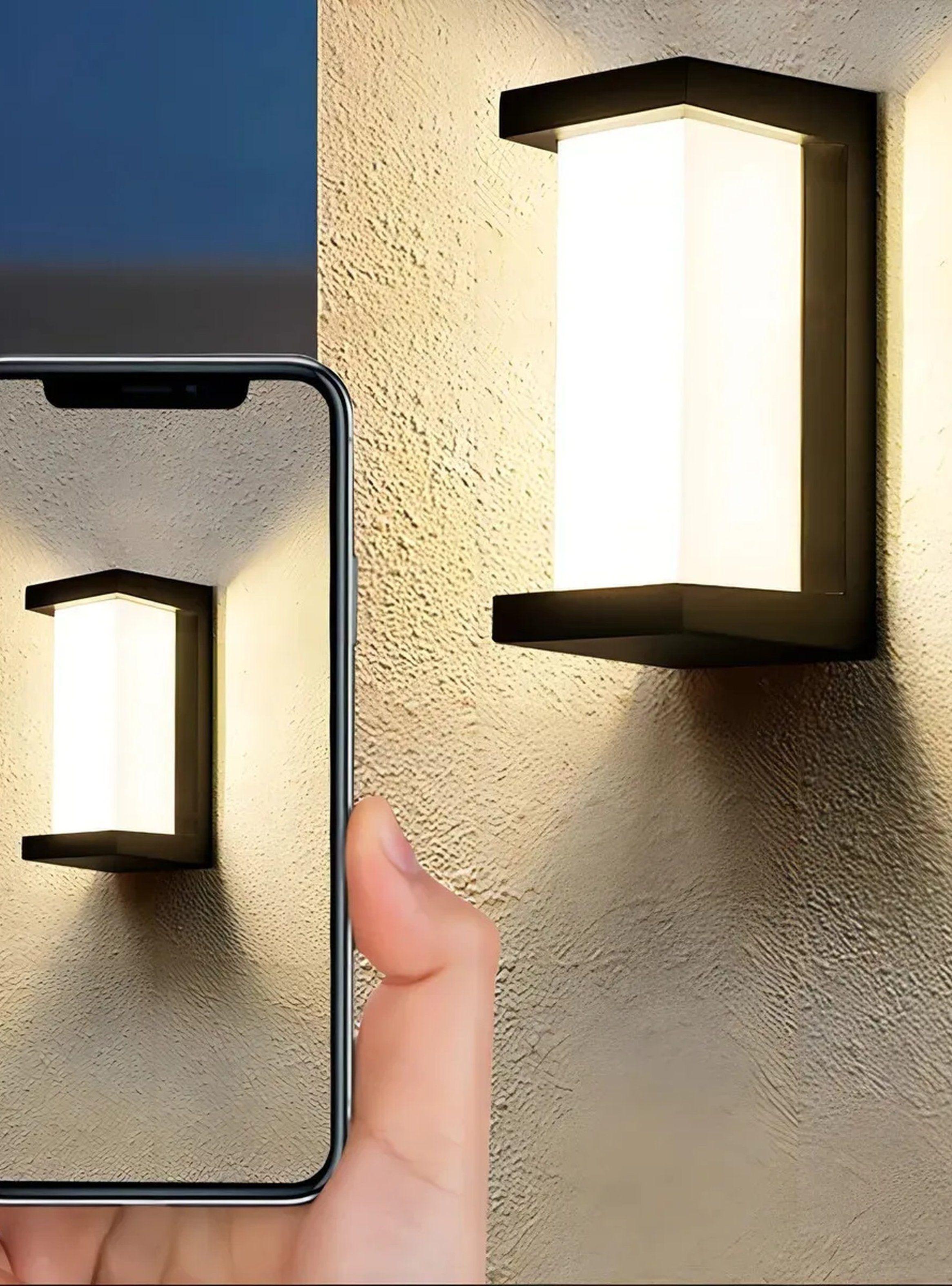 Lámpara de Pared LED Exterior Anticorrosiva IP44 Aluminio Negro-5