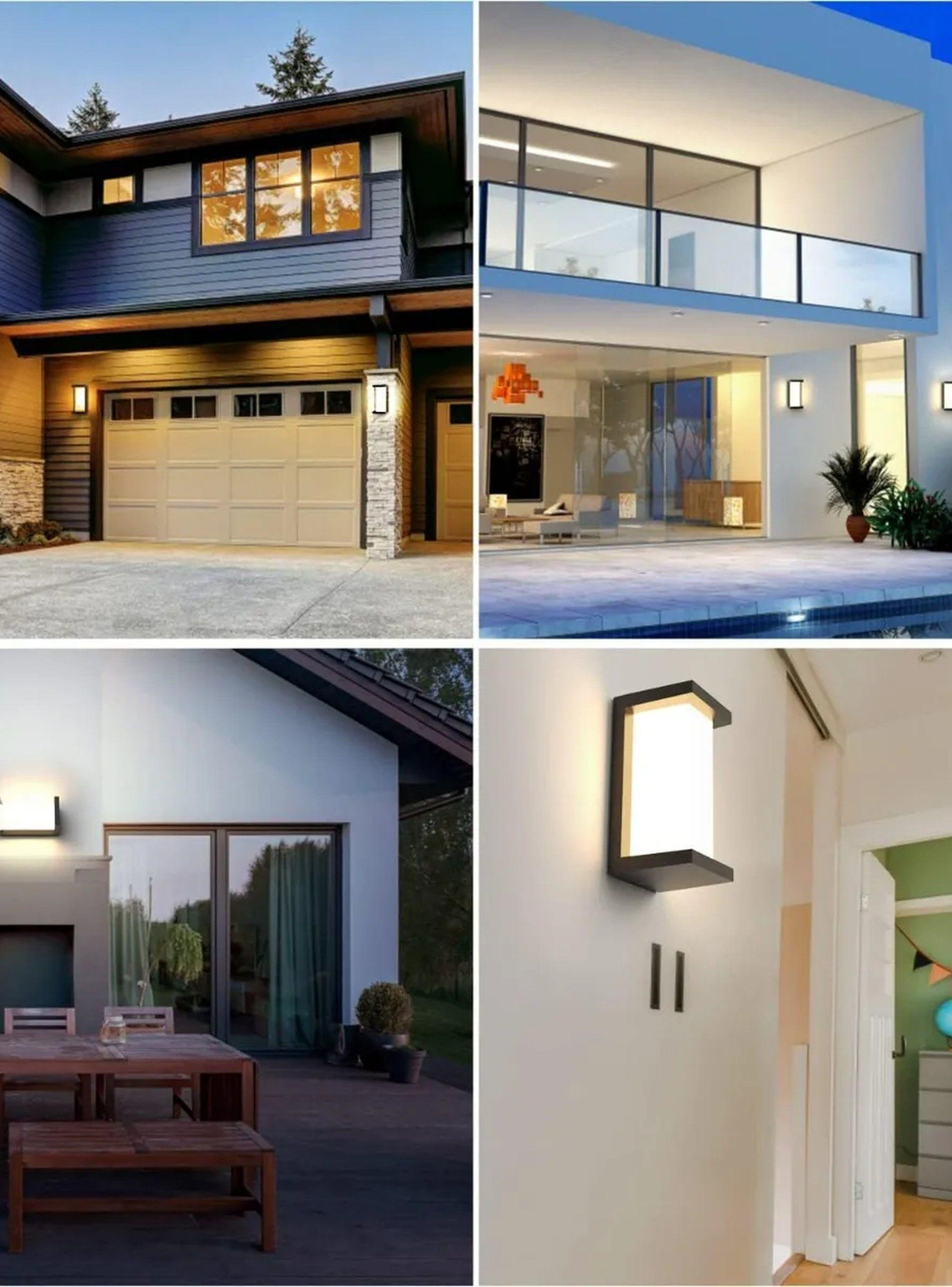 Lámpara de Pared LED Exterior Anticorrosiva IP44 Aluminio Negro-8