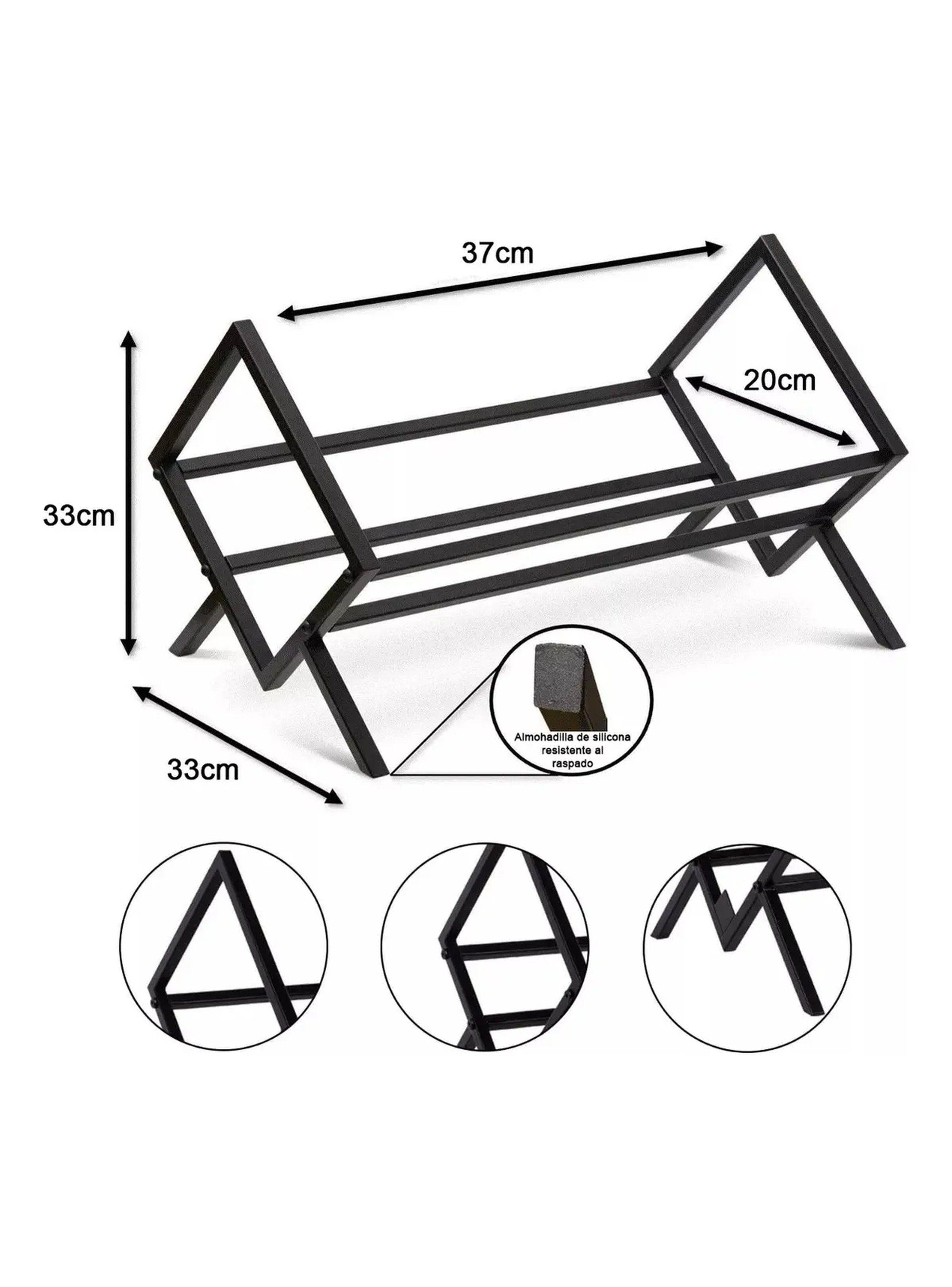 Estante para Discos de Vinilo Metal Negro Mate Capacidad 80-100-1