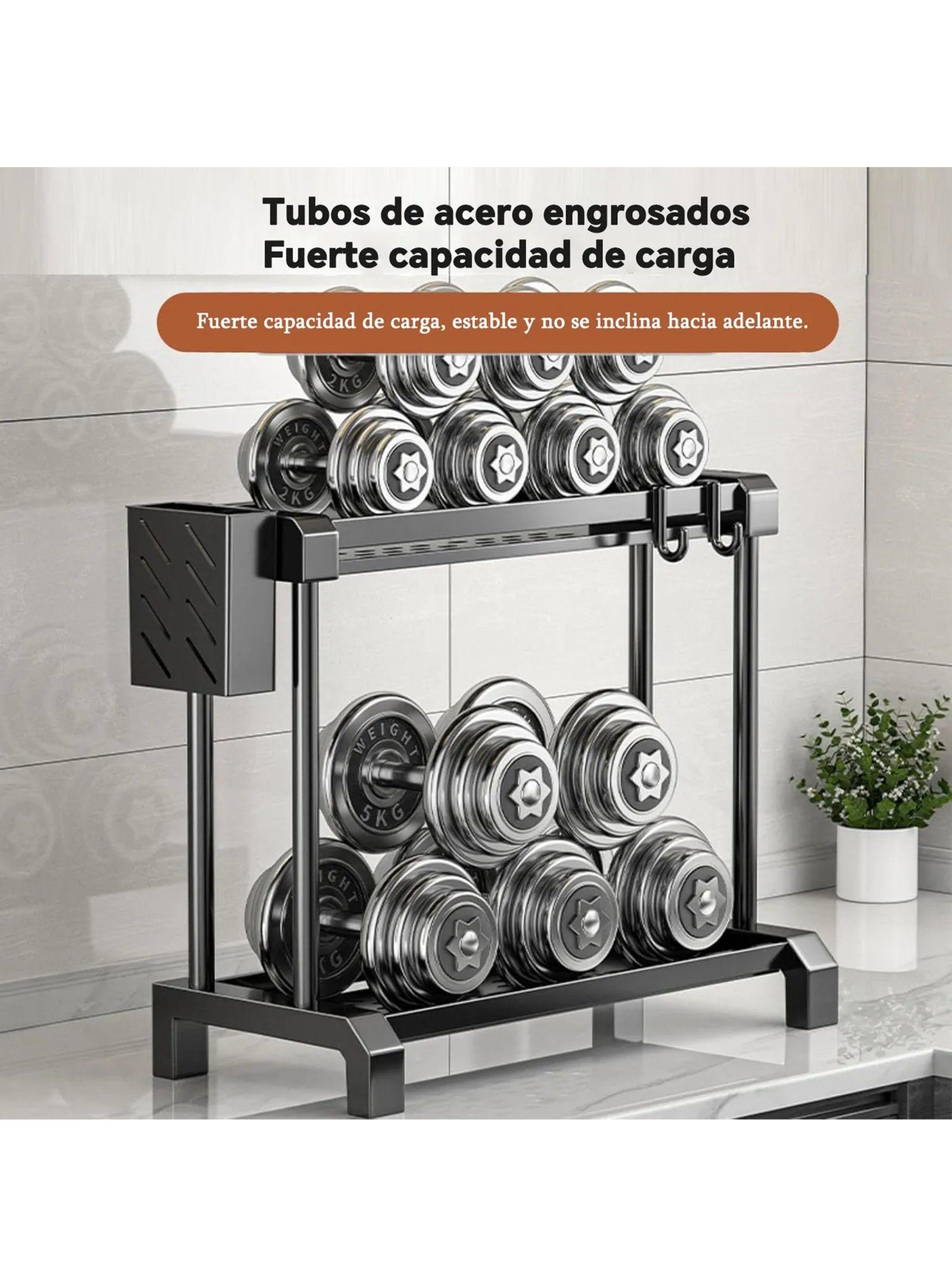 Organizador de Cocina Metálico Multifuncional Negro 2 Niveles 30cm-6